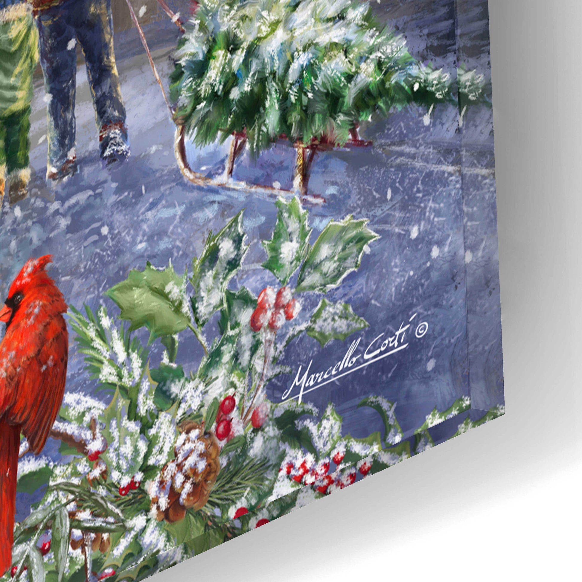 Epic Art 'Christmas Village Glow' by Ali Corti, Acrylic Glass Wall Art,16x12