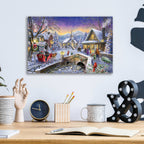 Epic Art 'Christmas Village Glow' by Ali Corti, Acrylic Glass Wall Art,16x12