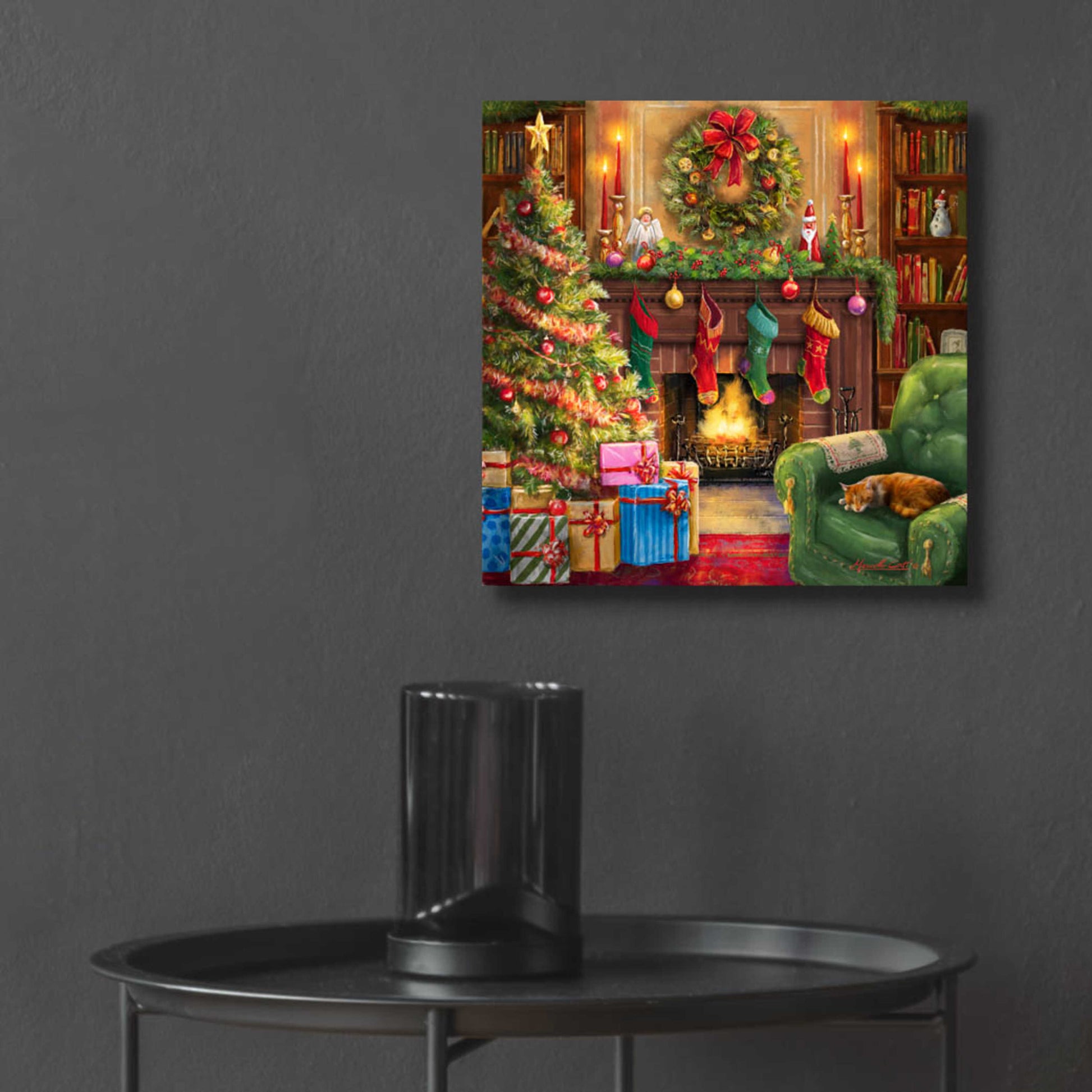 Epic Art 'Cozy Christmas Evening' by Ali Corti, Acrylic Glass Wall Art,12x12