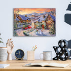 Epic Art 'Brining Home the Tree' by Ali Corti, Acrylic Glass Wall Art,16x12
