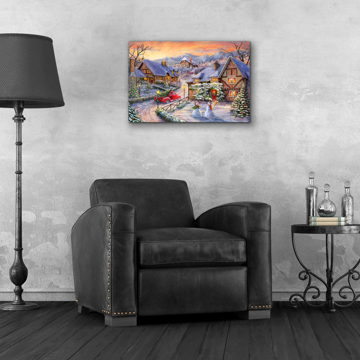 Epic Art 'Brining Home the Tree' by Ali Corti, Acrylic Glass Wall Art,24x16