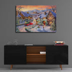 Epic Art 'Brining Home the Tree' by Ali Corti, Acrylic Glass Wall Art,36x24