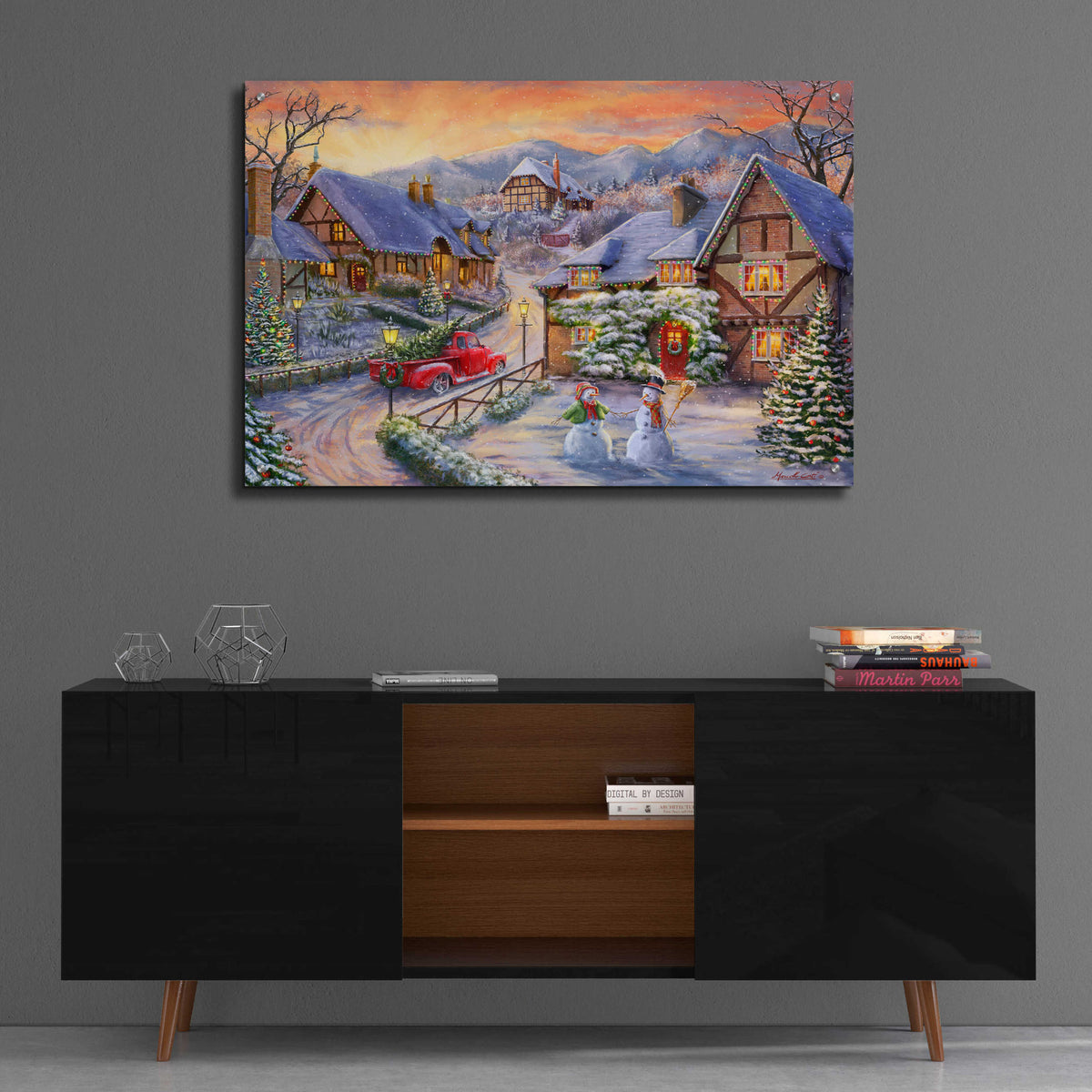 Epic Art 'Brining Home the Tree' by Ali Corti, Acrylic Glass Wall Art,36x24