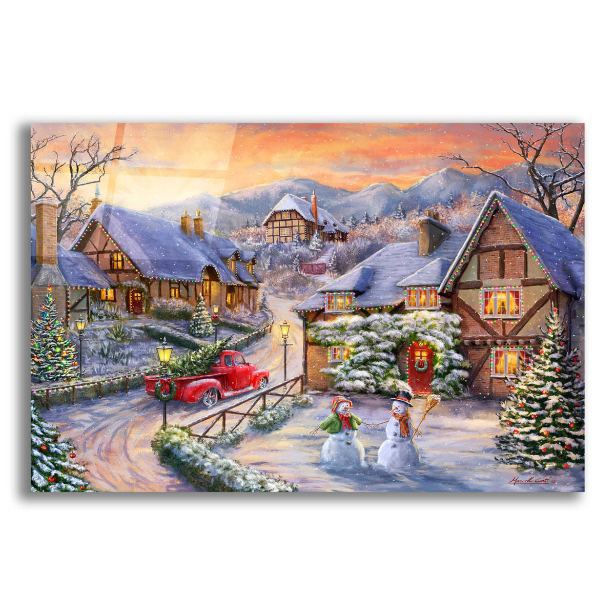 Epic Art 'Brining Home the Tree' by Ali Corti, Acrylic Glass Wall Art