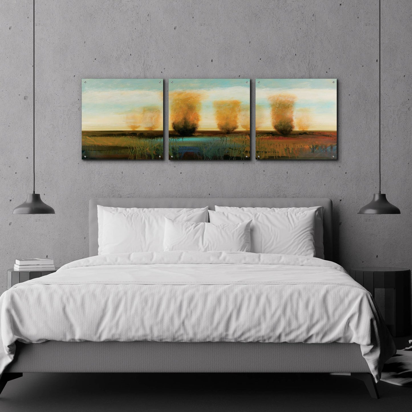 Epic Art 'River 1' by Jadei Graphics, Acrylic Glass Wall Art, 3 Piece Set,72x24