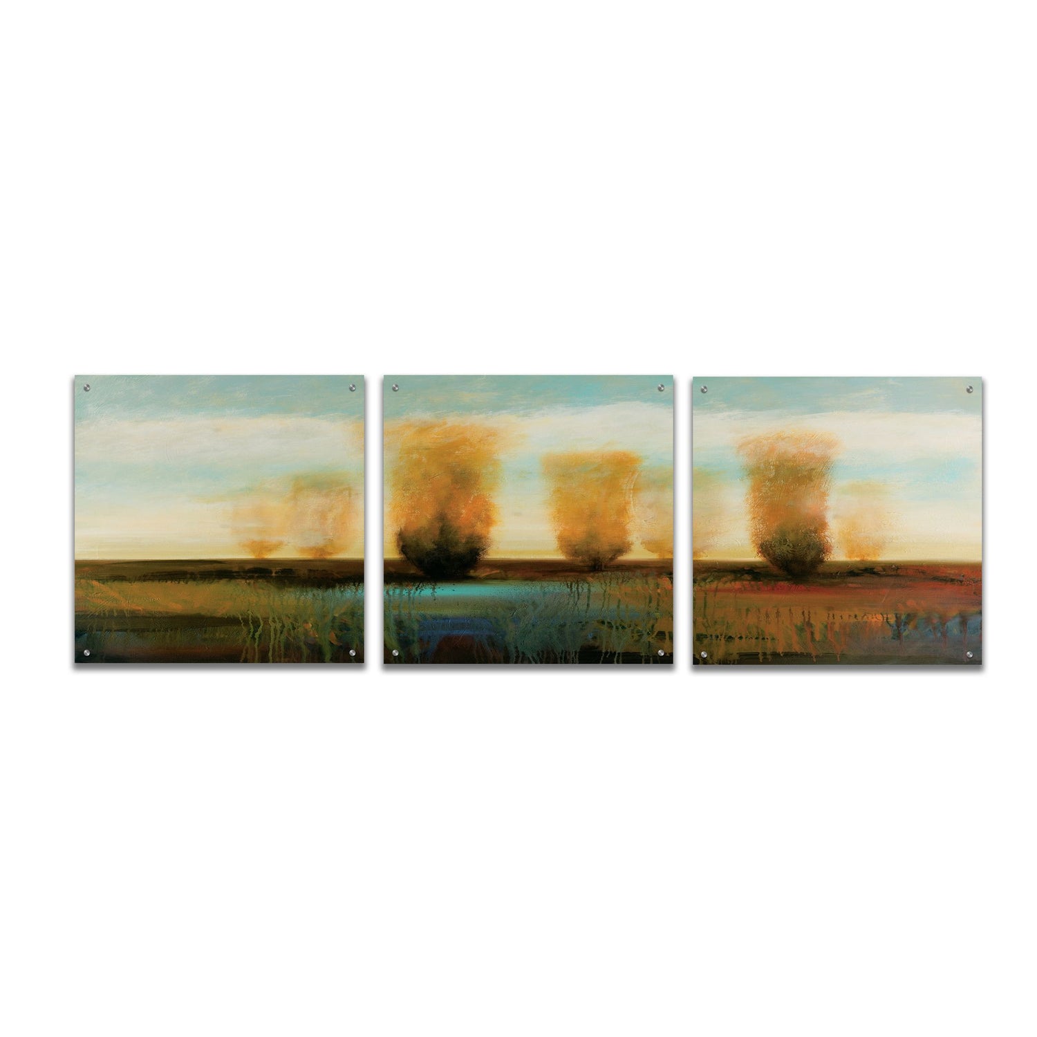 Epic Art 'River 1' by Jadei Graphics, Acrylic Glass Wall Art, 3 Piece Set