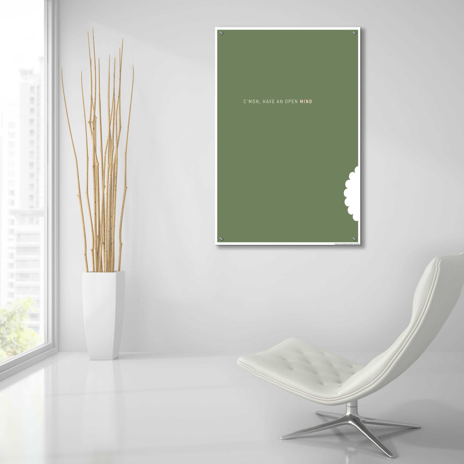 Epic Art 'Open Mind' by JJ Brando, Acrylic Glass Wall Art,24x36