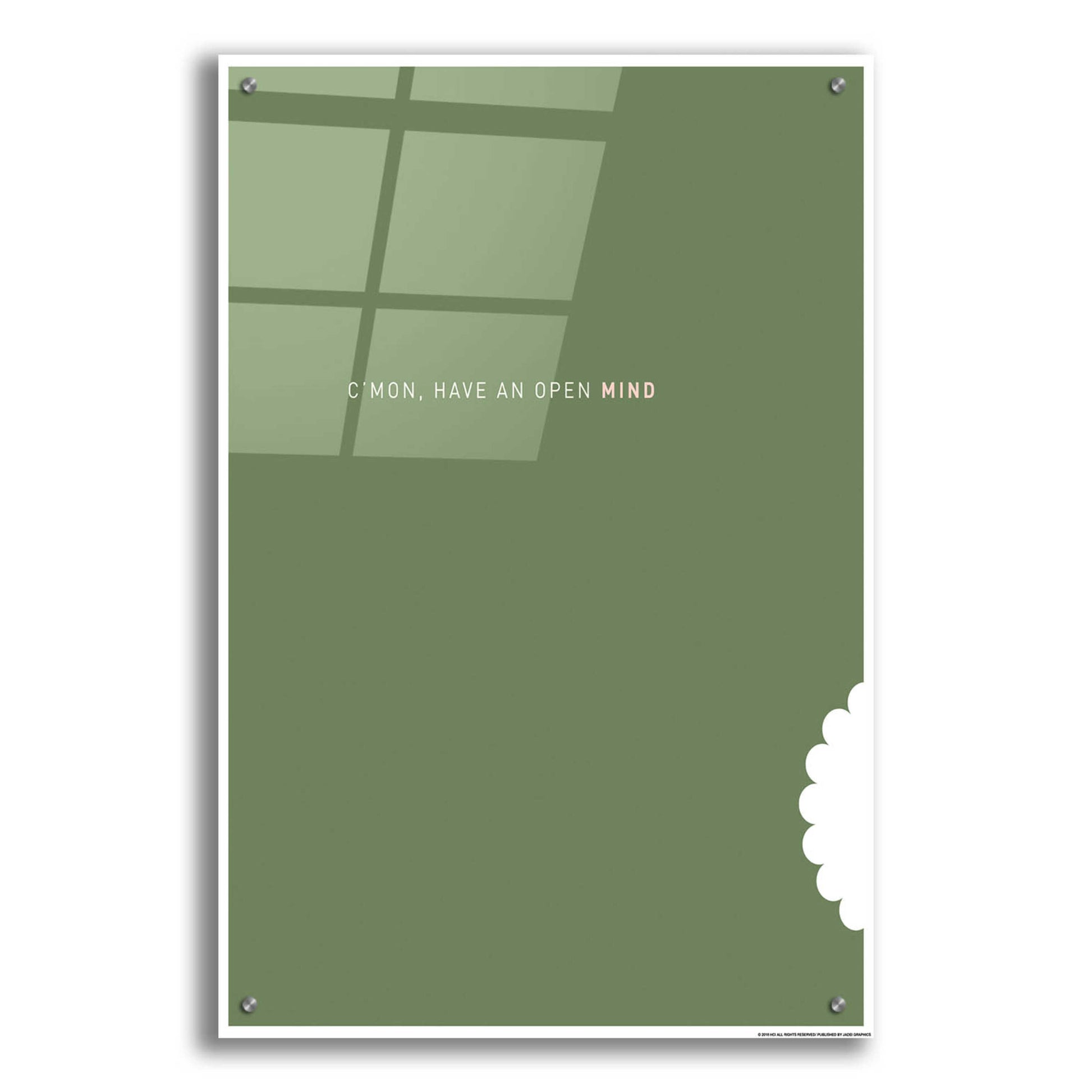 Epic Art 'Open Mind' by JJ Brando, Acrylic Glass Wall Art,24x36