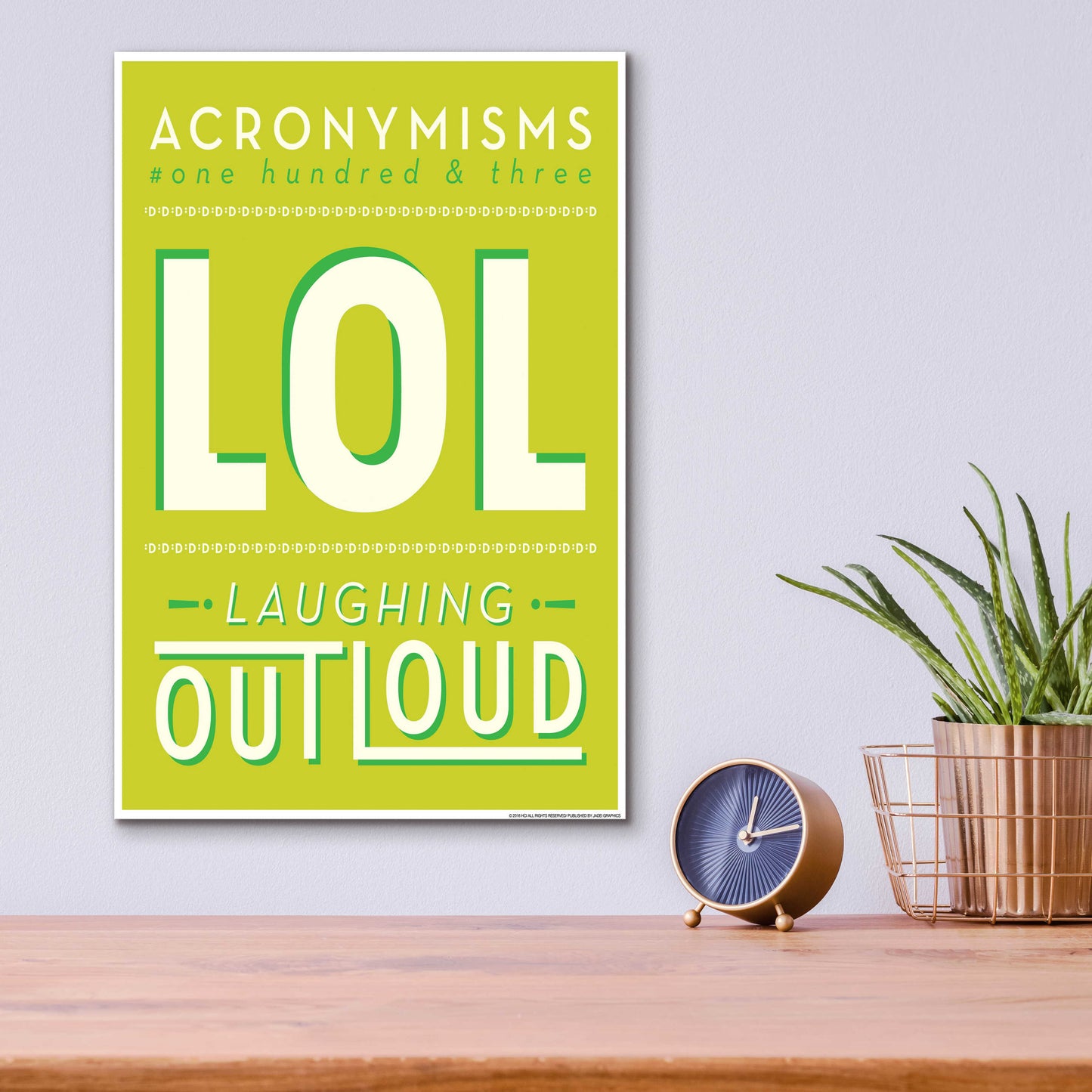 Epic Art 'Lol' by JJ Brando, Acrylic Glass Wall Art,12x16