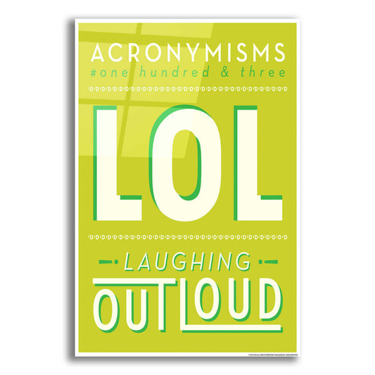 Epic Art 'Lol' by JJ Brando, Acrylic Glass Wall Art