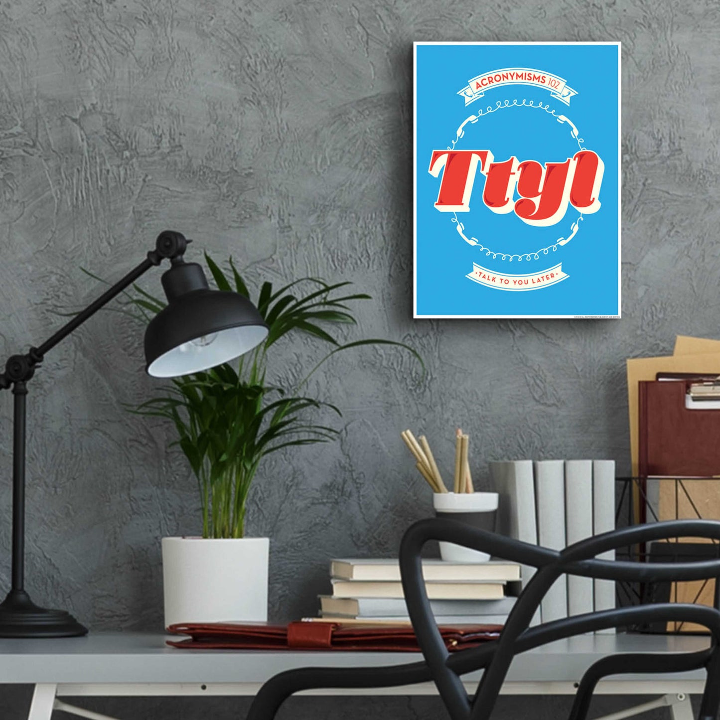 Epic Art 'Ttyl' by JJ Brando, Acrylic Glass Wall Art,12x16