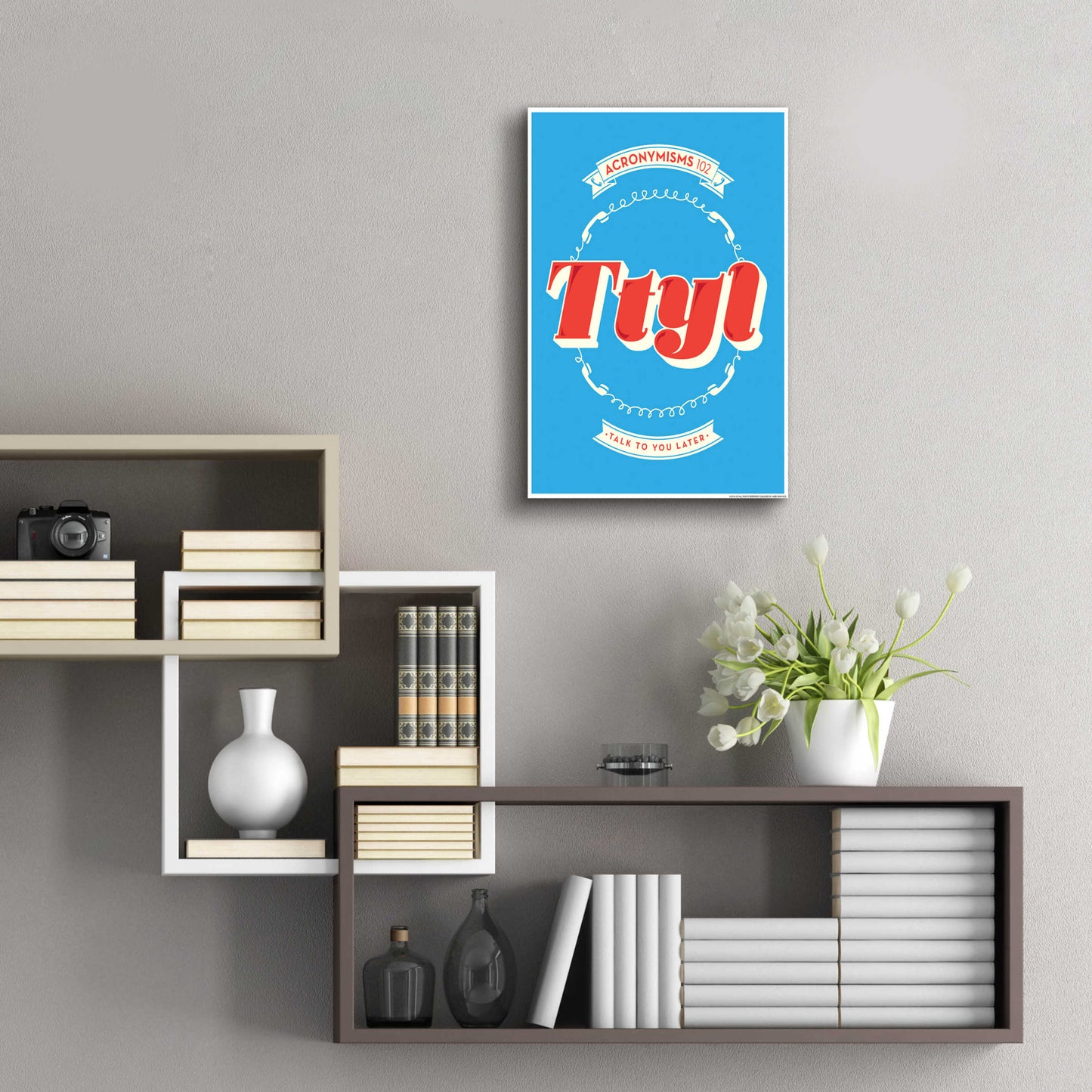 Epic Art 'Ttyl' by JJ Brando, Acrylic Glass Wall Art,16x24