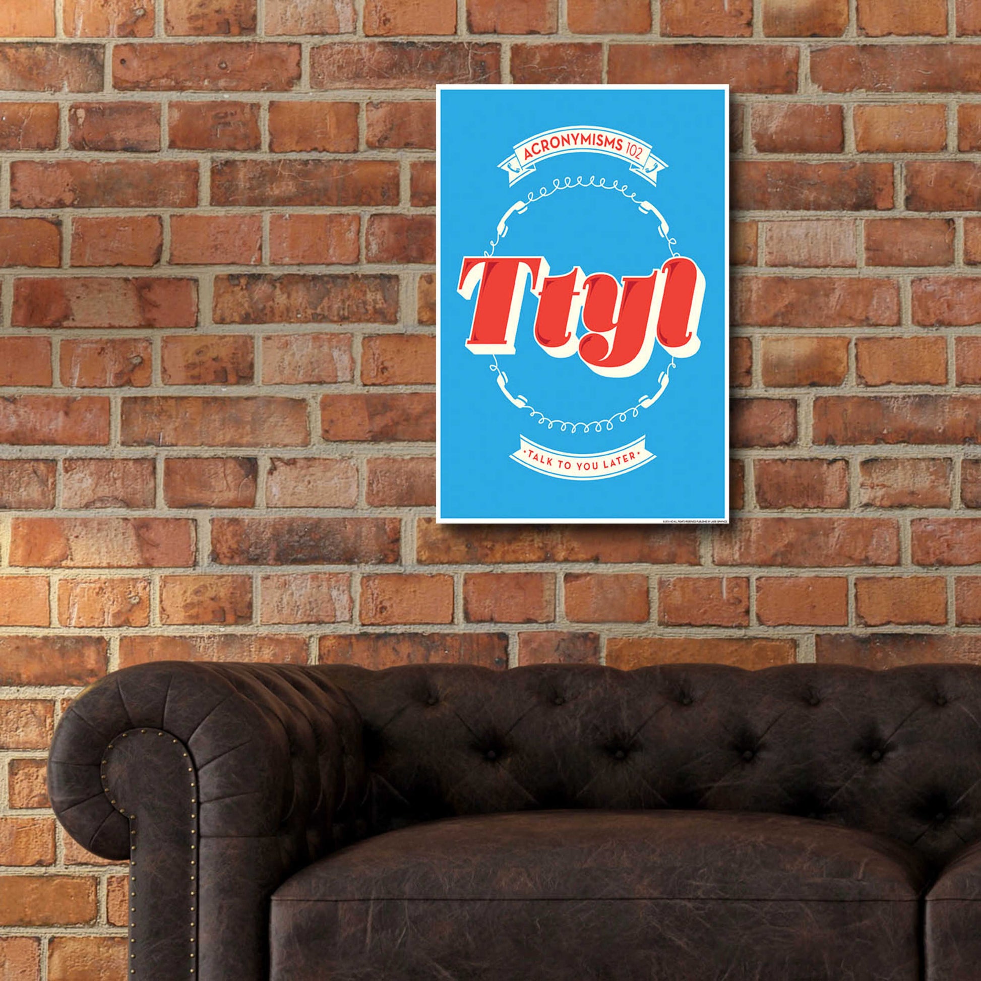 Epic Art 'Ttyl' by JJ Brando, Acrylic Glass Wall Art,16x24