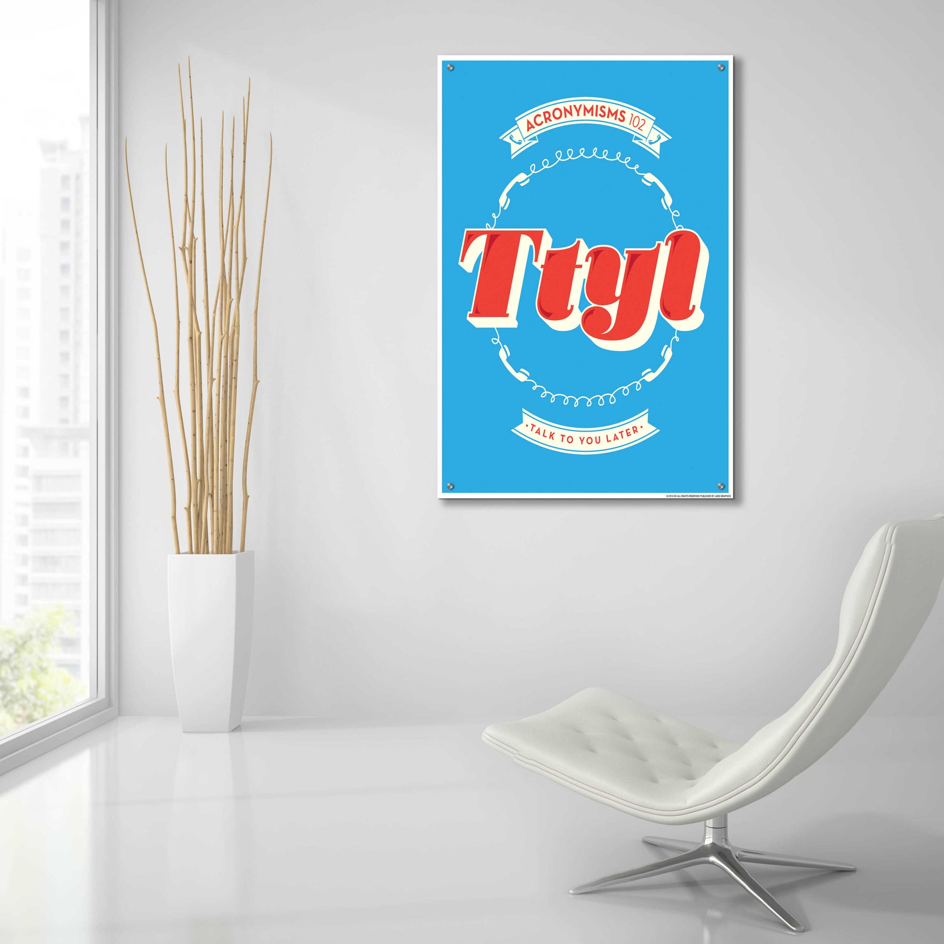 Epic Art 'Ttyl' by JJ Brando, Acrylic Glass Wall Art,24x36