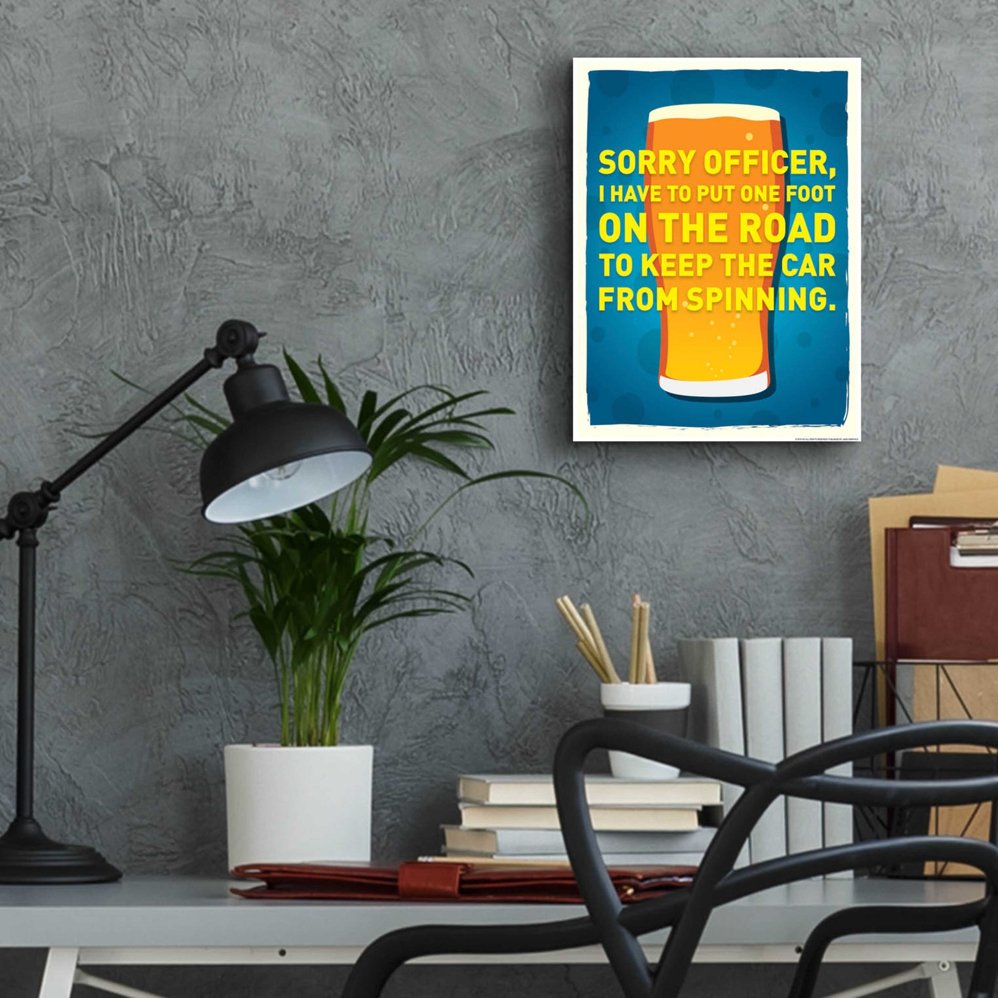 Epic Art 'Sorry Officer' by JJ Brando, Acrylic Glass Wall Art,12x16