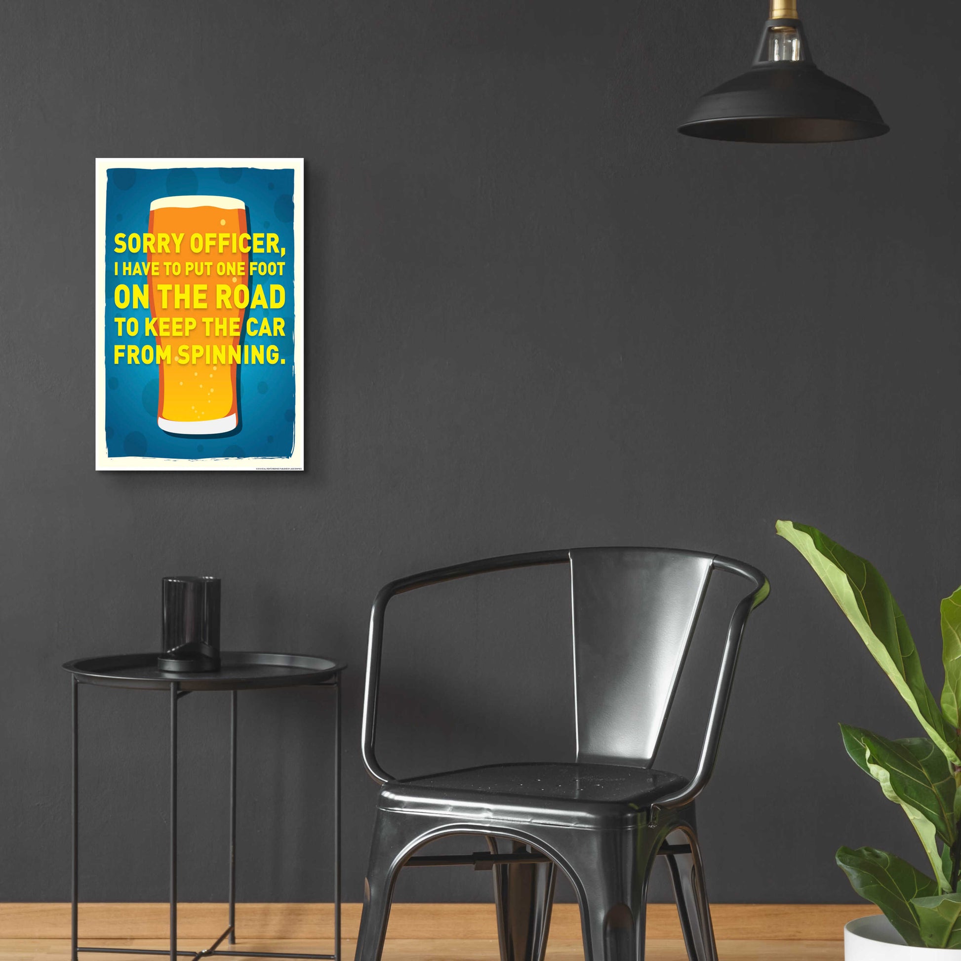 Epic Art 'Sorry Officer' by JJ Brando, Acrylic Glass Wall Art,16x24