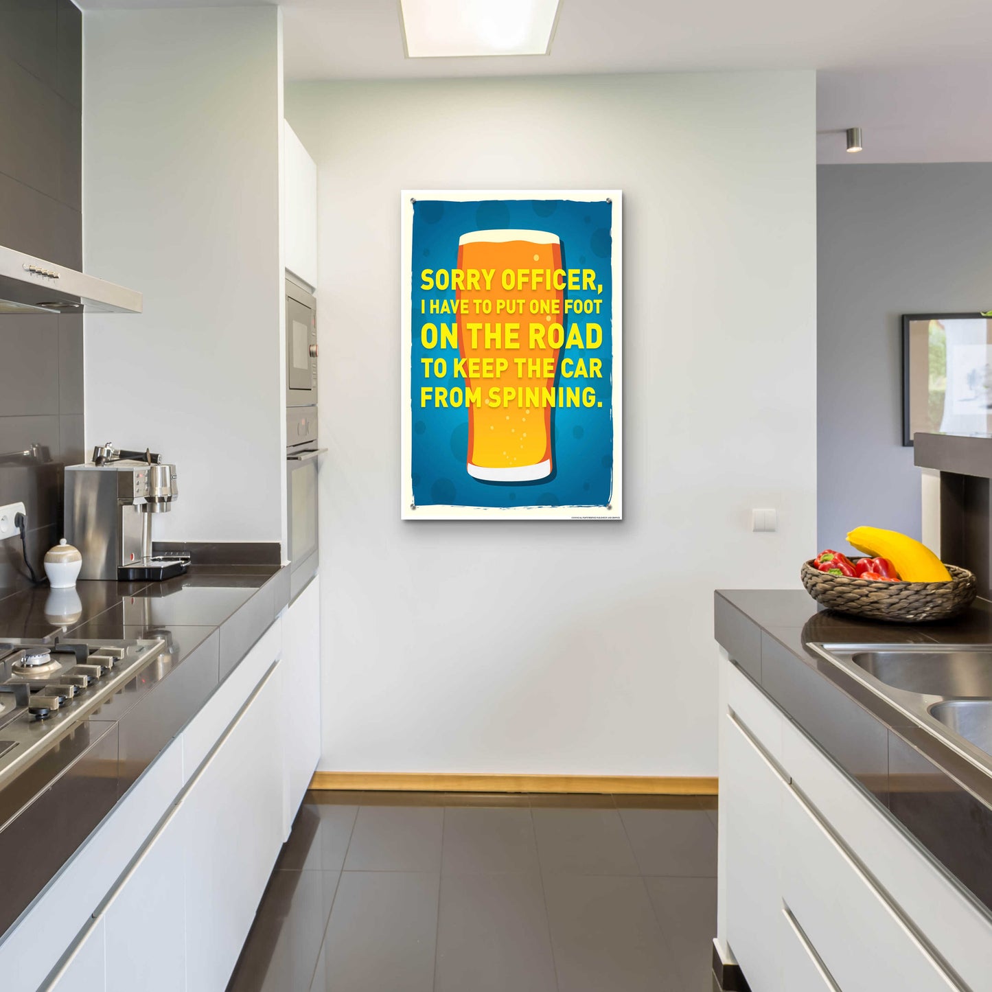 Epic Art 'Sorry Officer' by JJ Brando, Acrylic Glass Wall Art,24x36