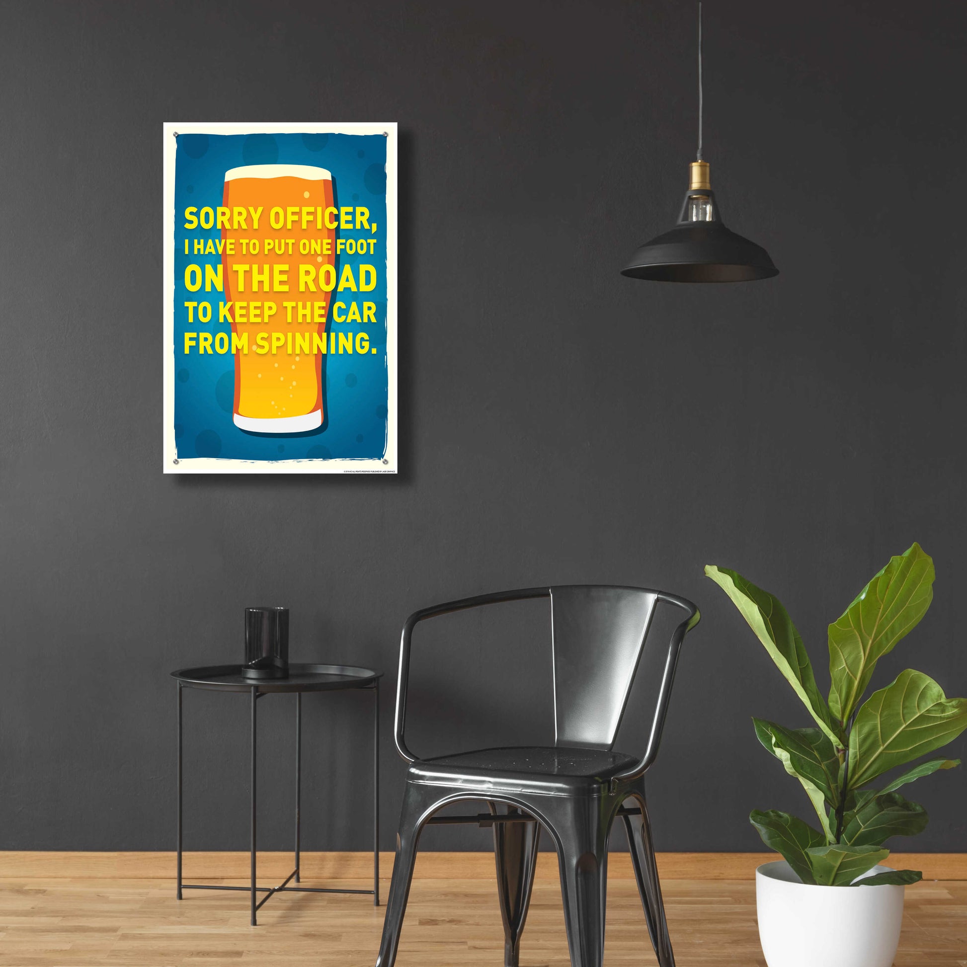 Epic Art 'Sorry Officer' by JJ Brando, Acrylic Glass Wall Art,24x36
