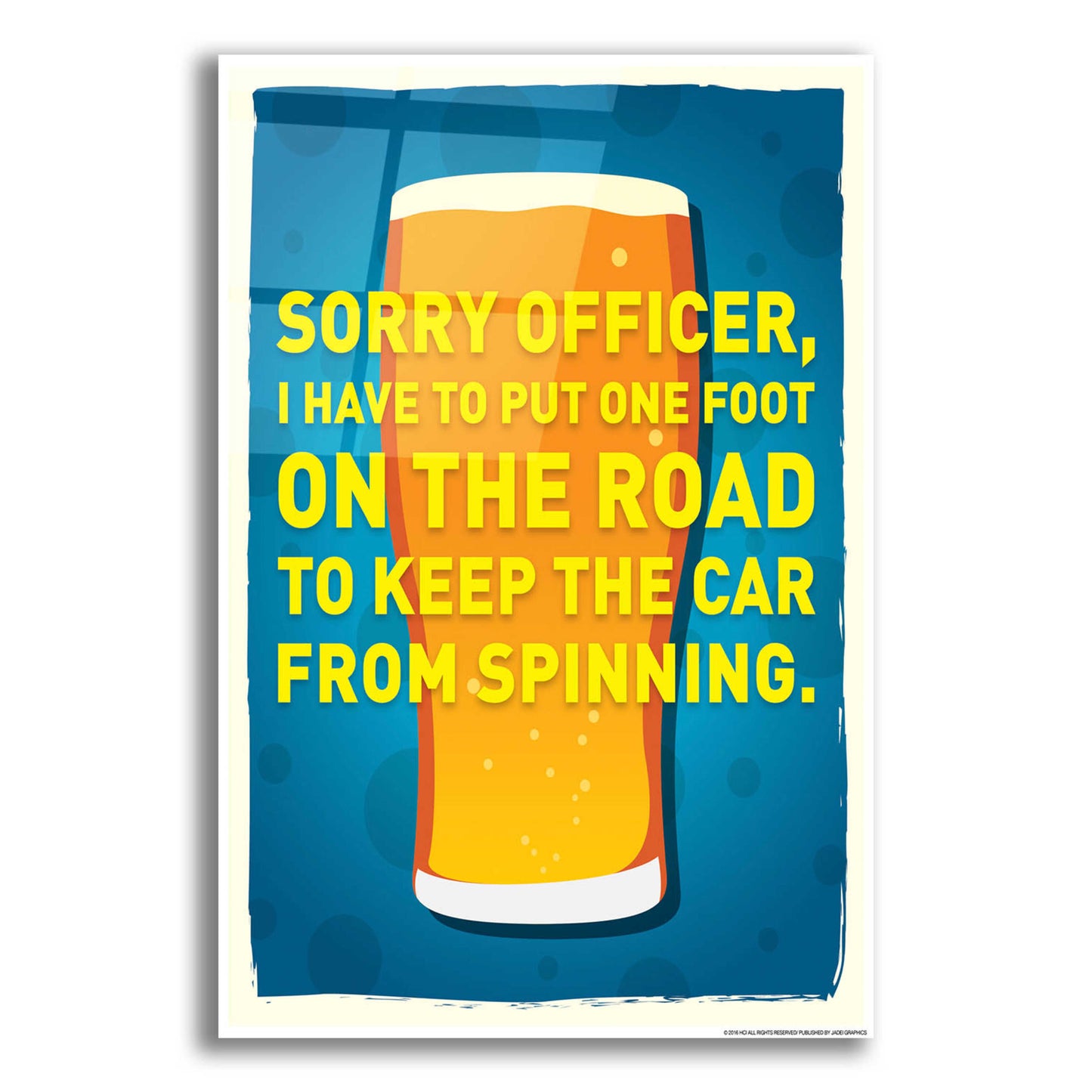 Epic Art 'Sorry Officer' by JJ Brando, Acrylic Glass Wall Art