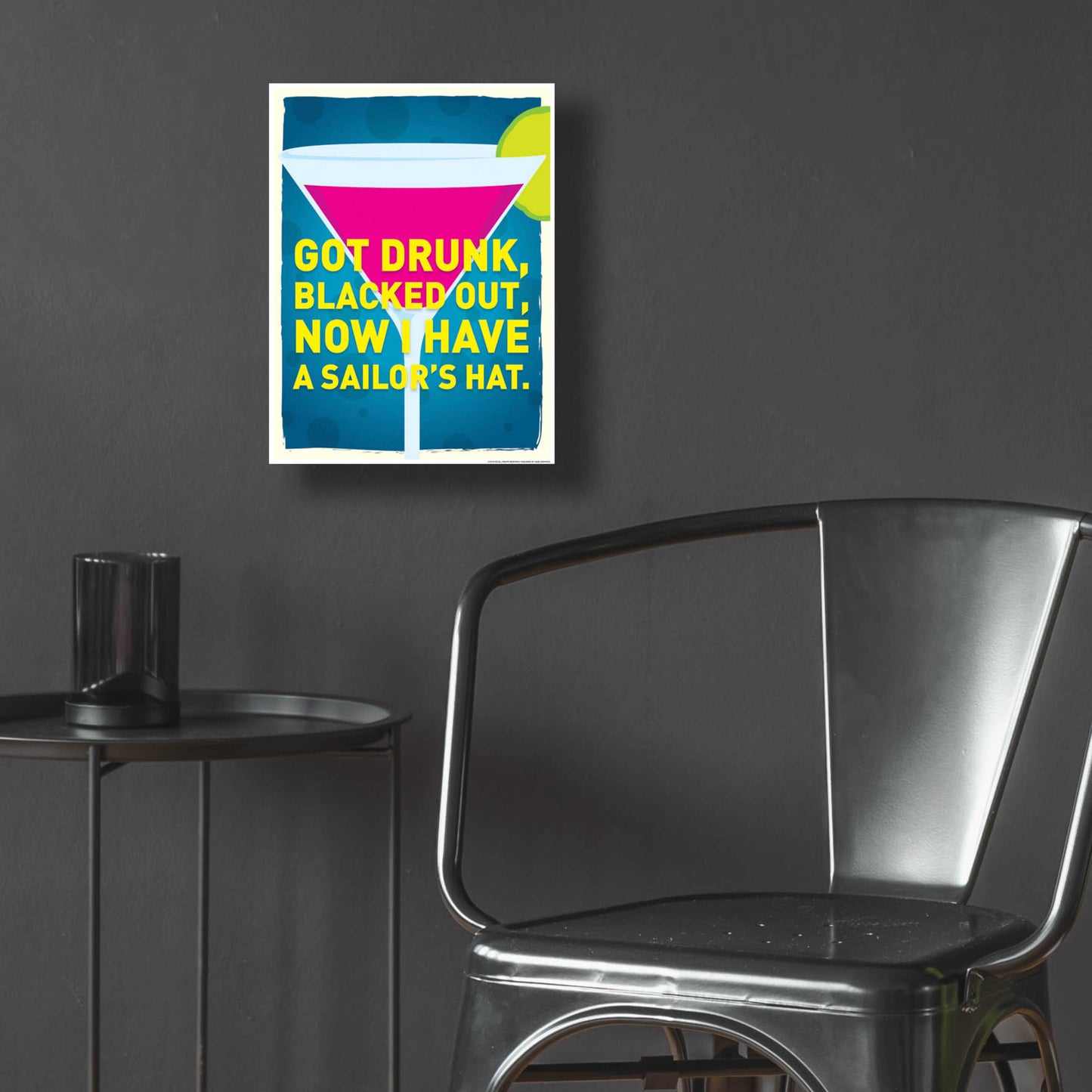 Epic Art 'Got Drunk' by JJ Brando, Acrylic Glass Wall Art,12x16