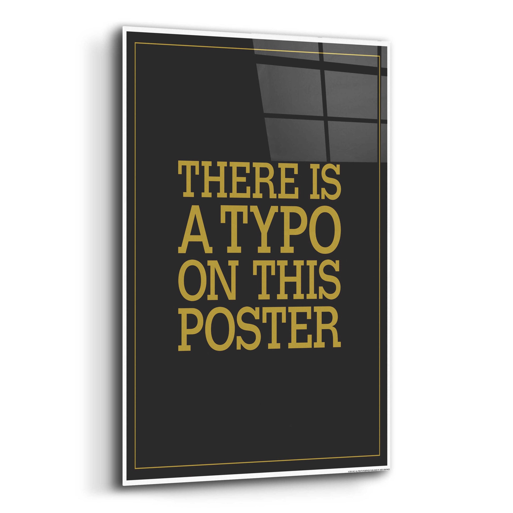 Epic Art 'Typo' by JJ Brando, Acrylic Glass Wall Art,12x16