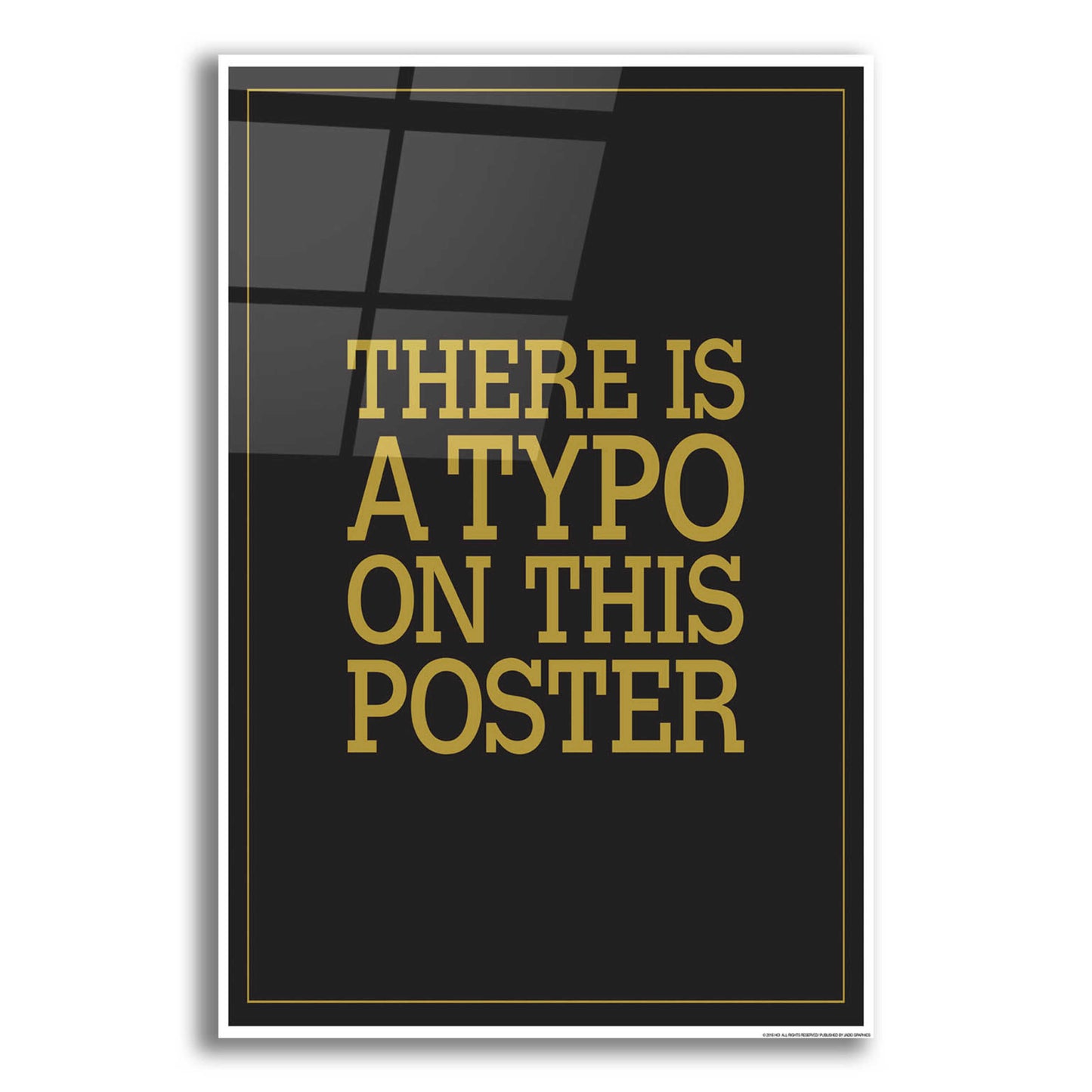 Epic Art 'Typo' by JJ Brando, Acrylic Glass Wall Art,16x24