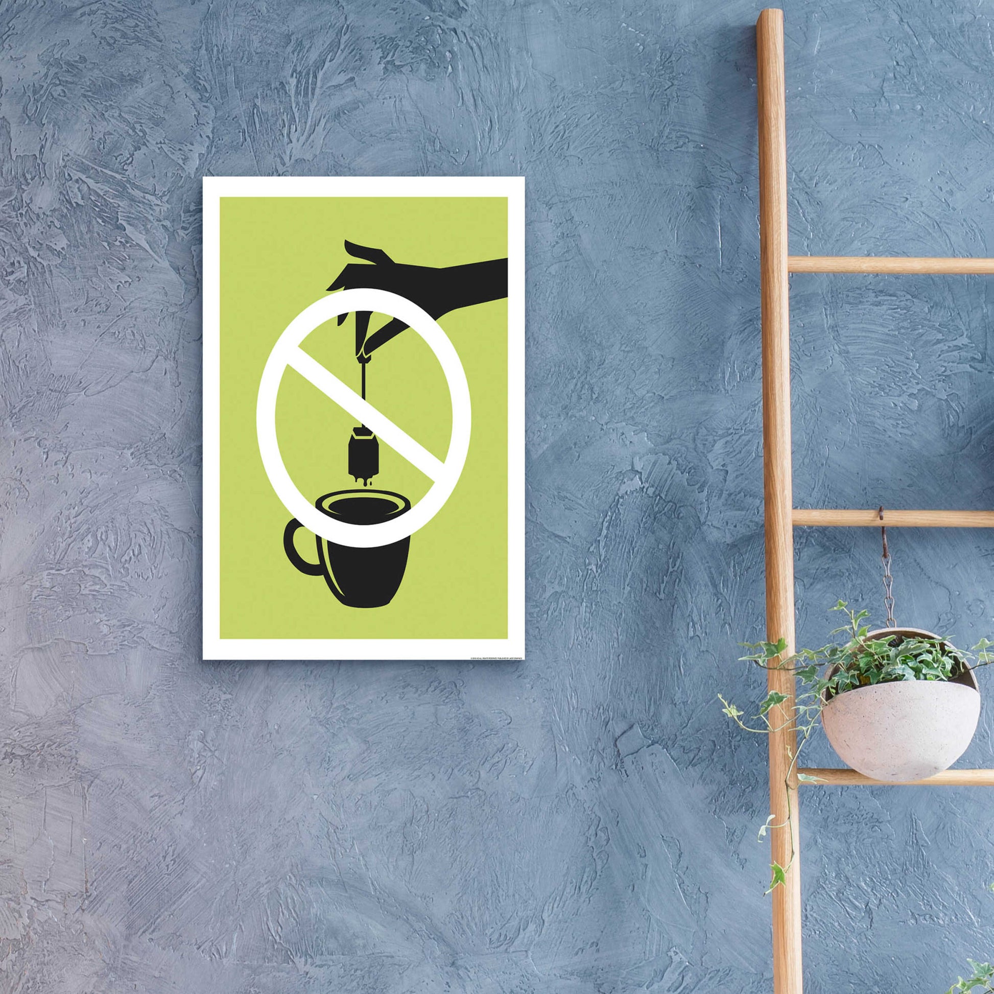 Epic Art 'No Teabag' by JJ Brando, Acrylic Glass Wall Art,16x24