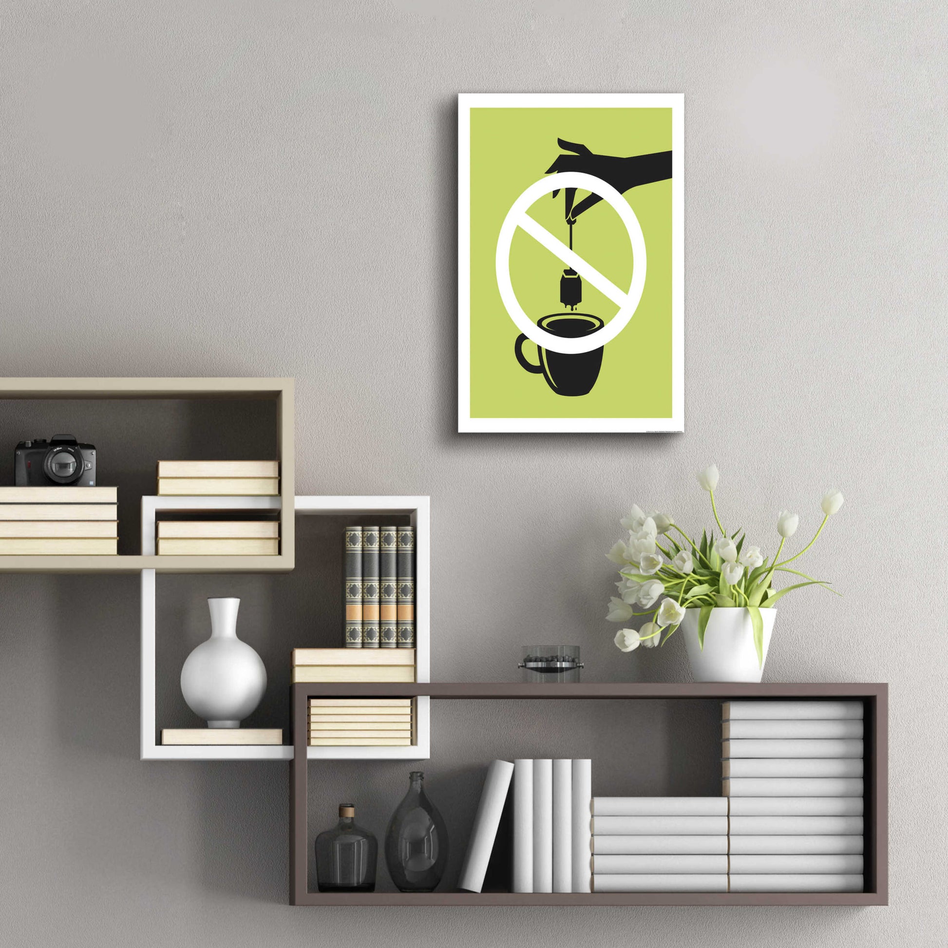 Epic Art 'No Teabag' by JJ Brando, Acrylic Glass Wall Art,16x24