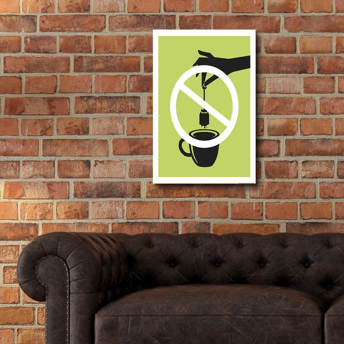 Epic Art 'No Teabag' by JJ Brando, Acrylic Glass Wall Art,16x24