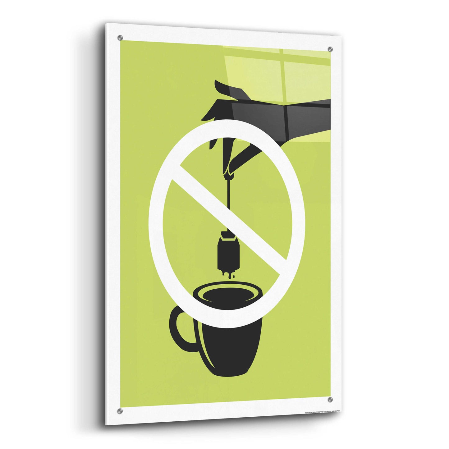 Epic Art 'No Teabag' by JJ Brando, Acrylic Glass Wall Art,24x36