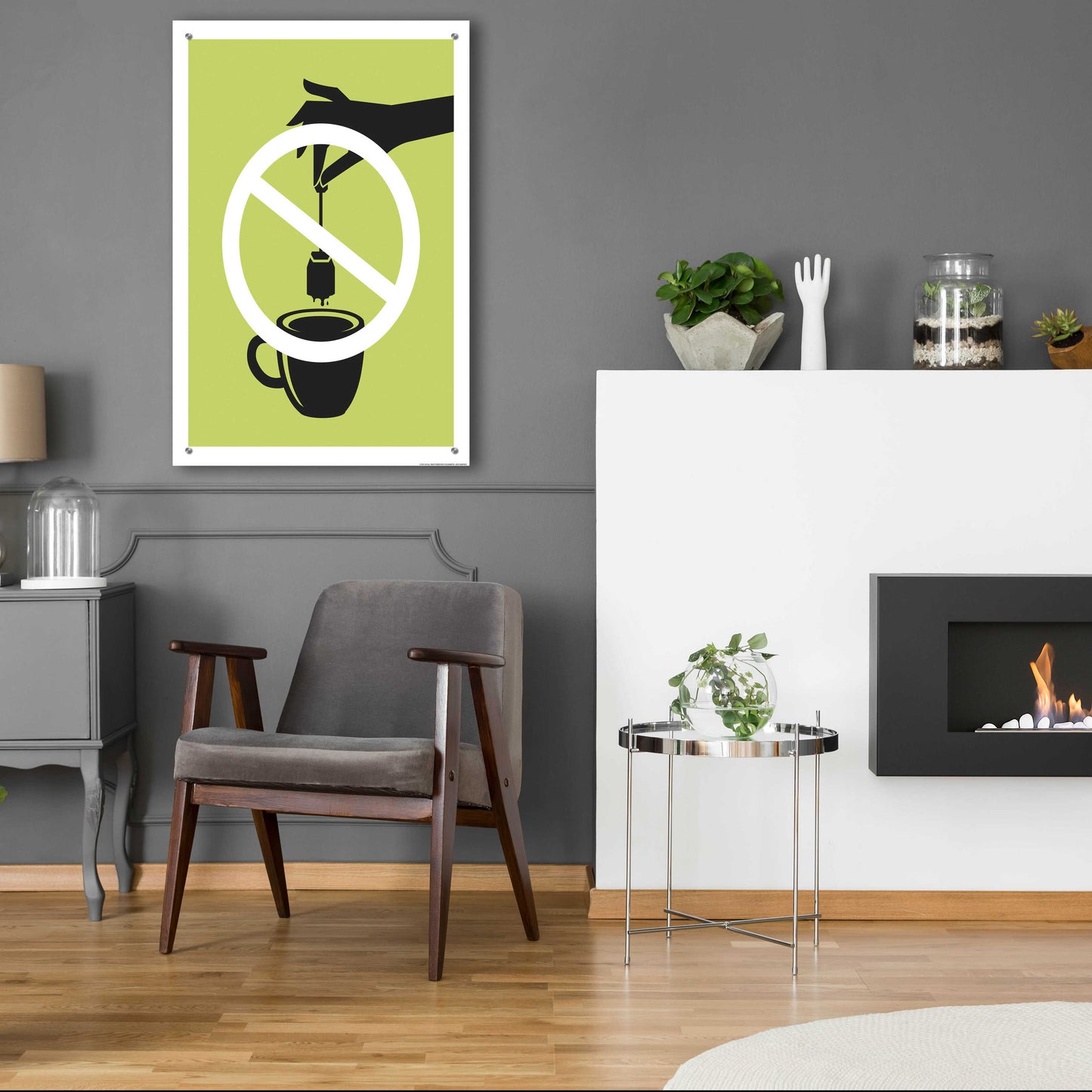 Epic Art 'No Teabag' by JJ Brando, Acrylic Glass Wall Art,24x36