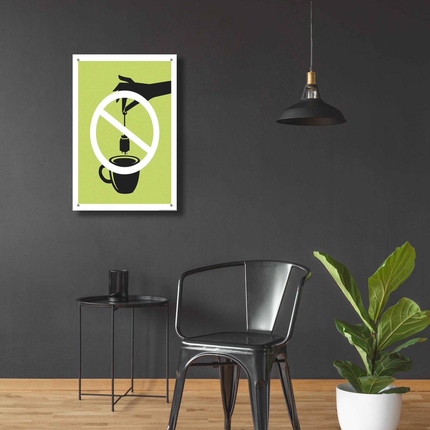 Epic Art 'No Teabag' by JJ Brando, Acrylic Glass Wall Art,24x36