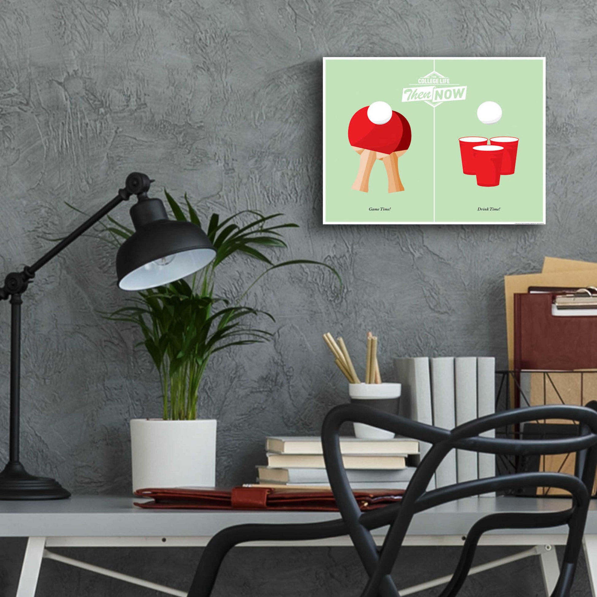 Epic Art 'Pong' by JJ Brando, Acrylic Glass Wall Art,16x12