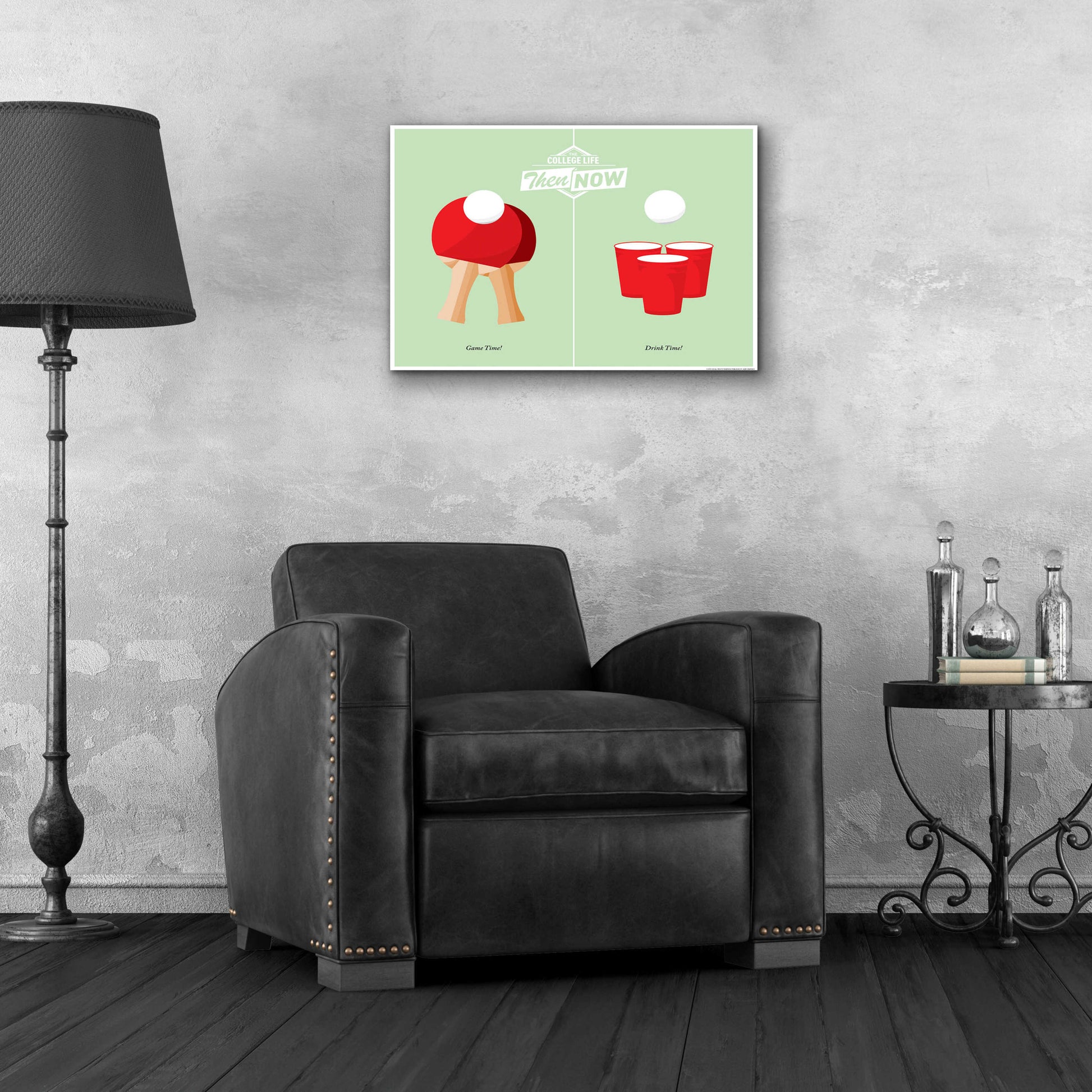 Epic Art 'Pong' by JJ Brando, Acrylic Glass Wall Art,24x16