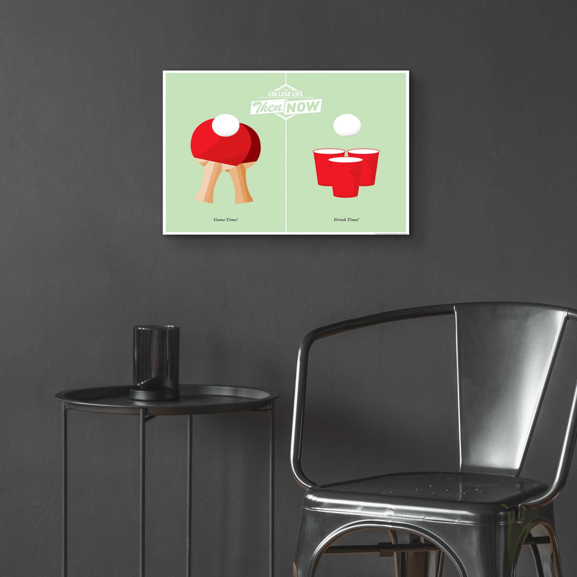 Epic Art 'Pong' by JJ Brando, Acrylic Glass Wall Art,24x16