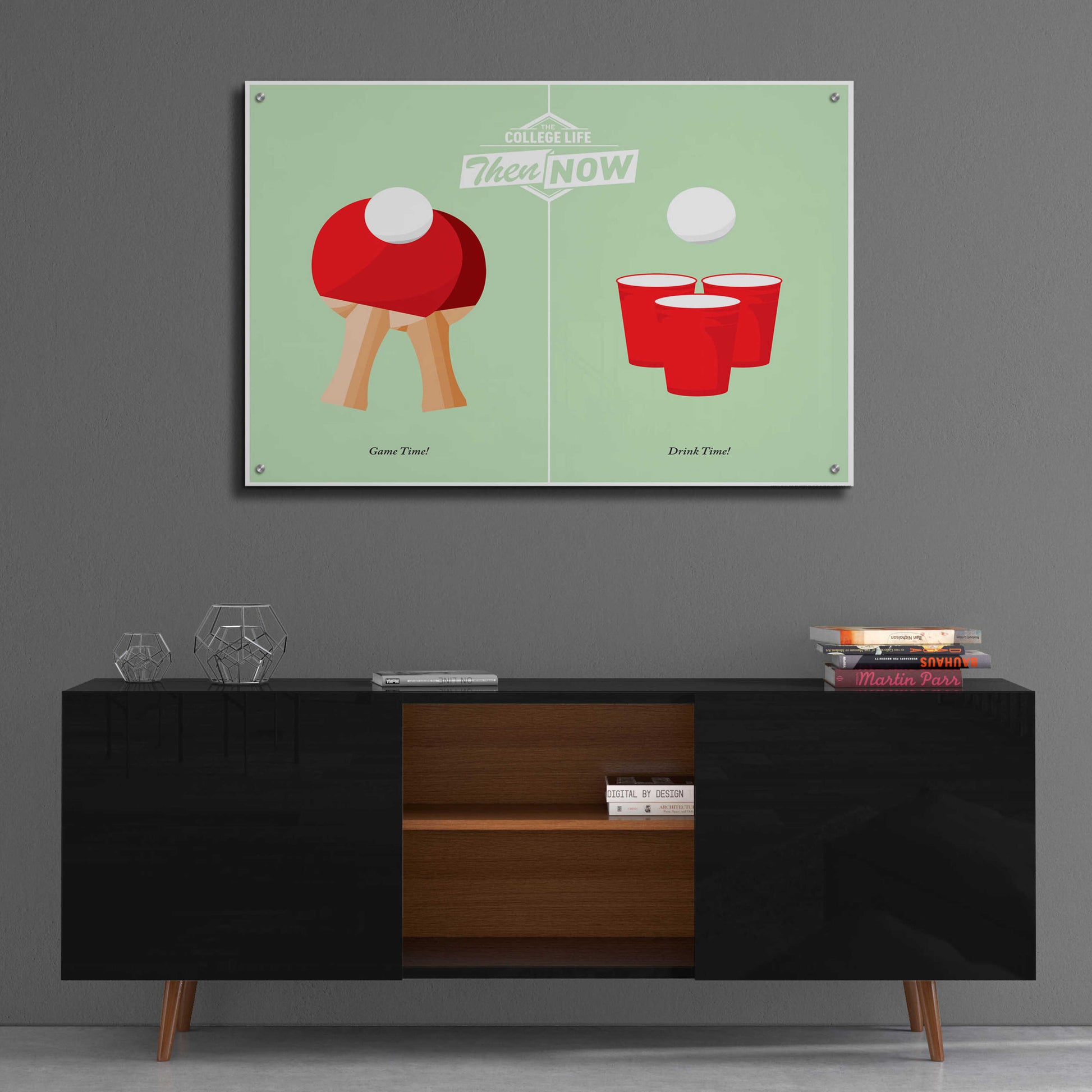 Epic Art 'Pong' by JJ Brando, Acrylic Glass Wall Art,36x24