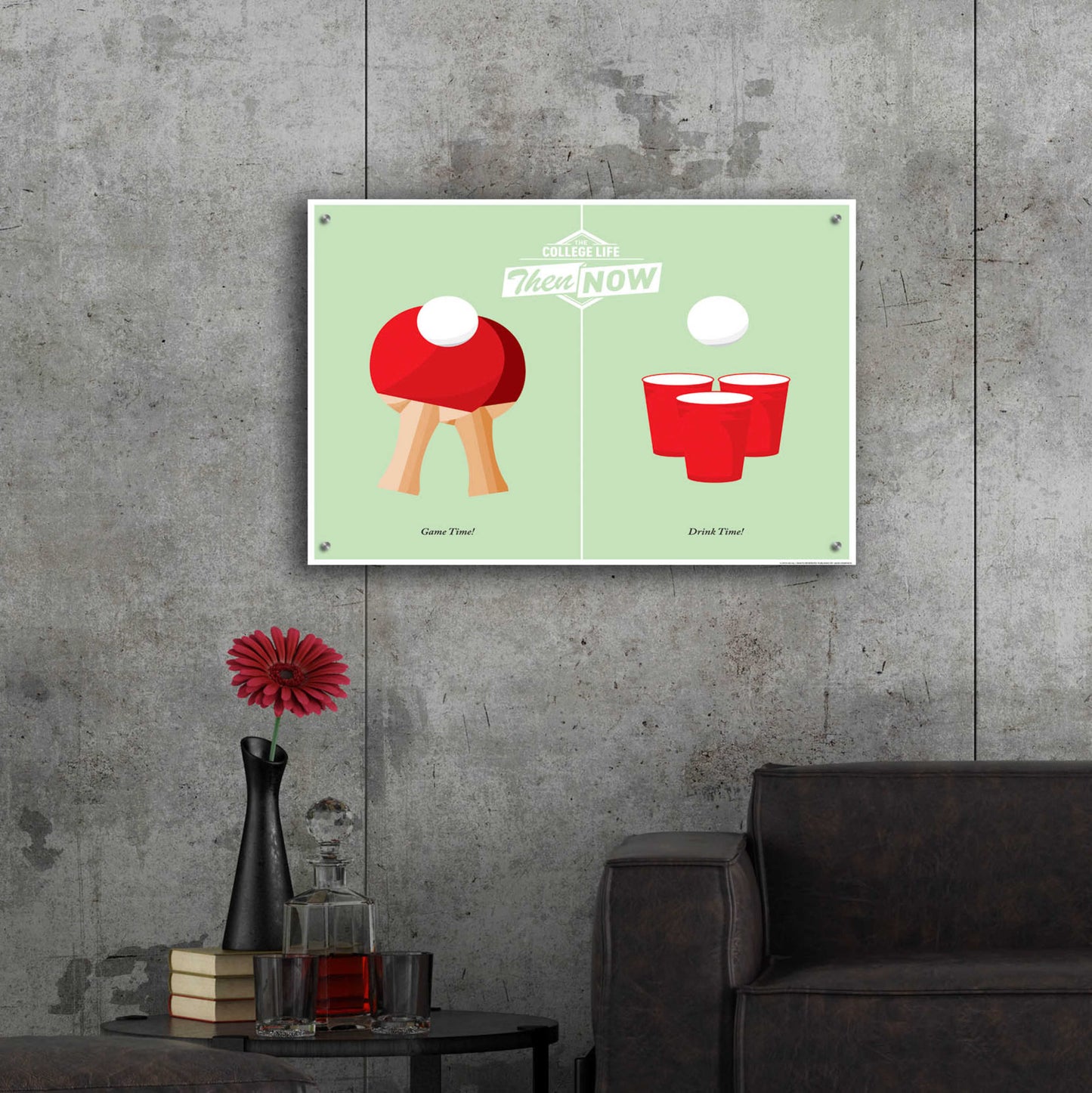 Epic Art 'Pong' by JJ Brando, Acrylic Glass Wall Art,36x24