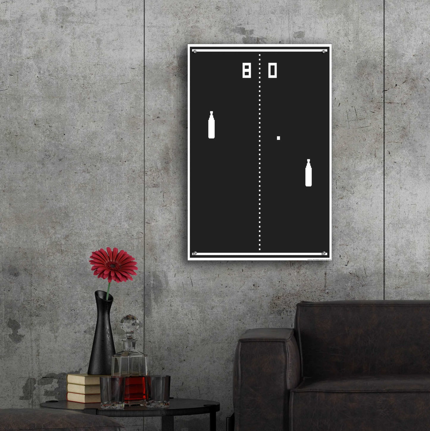 Epic Art 'New Pong' by JJ Brando, Acrylic Glass Wall Art,24x36