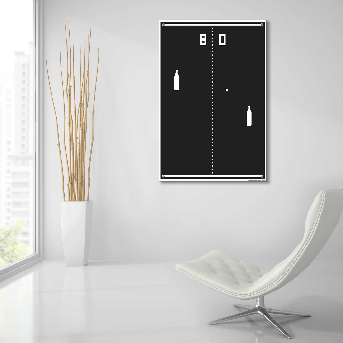 Epic Art 'New Pong' by JJ Brando, Acrylic Glass Wall Art,24x36