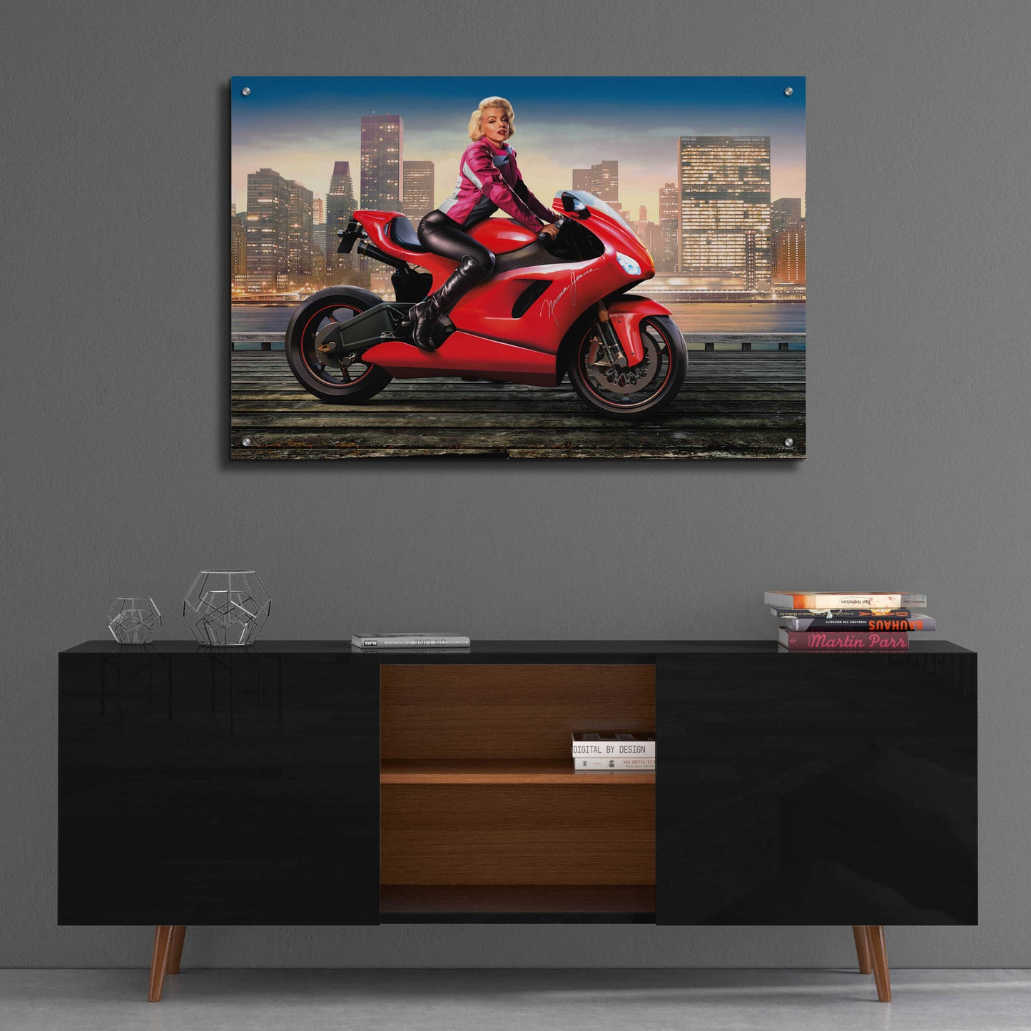 Epic Art 'Marilyn's Ride' by JJ Brando, Acrylic Glass Wall Art,36x24