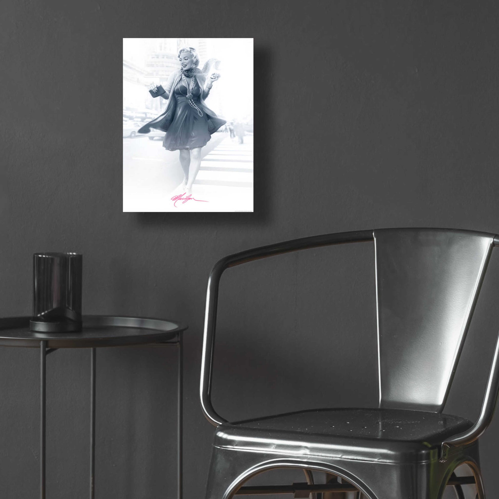 Epic Art 'Marilyn In The City Pink' by JJ Brando, Acrylic Glass Wall Art,12x16