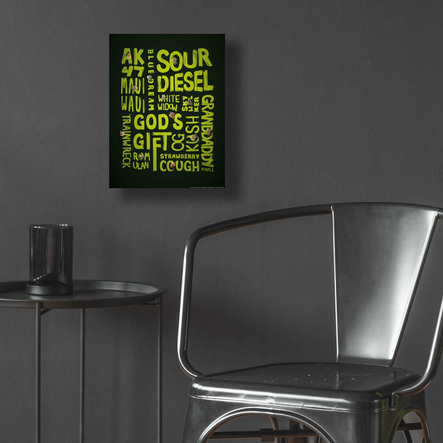 Epic Art 'Green Words' by JJ Brando, Acrylic Glass Wall Art,12x16