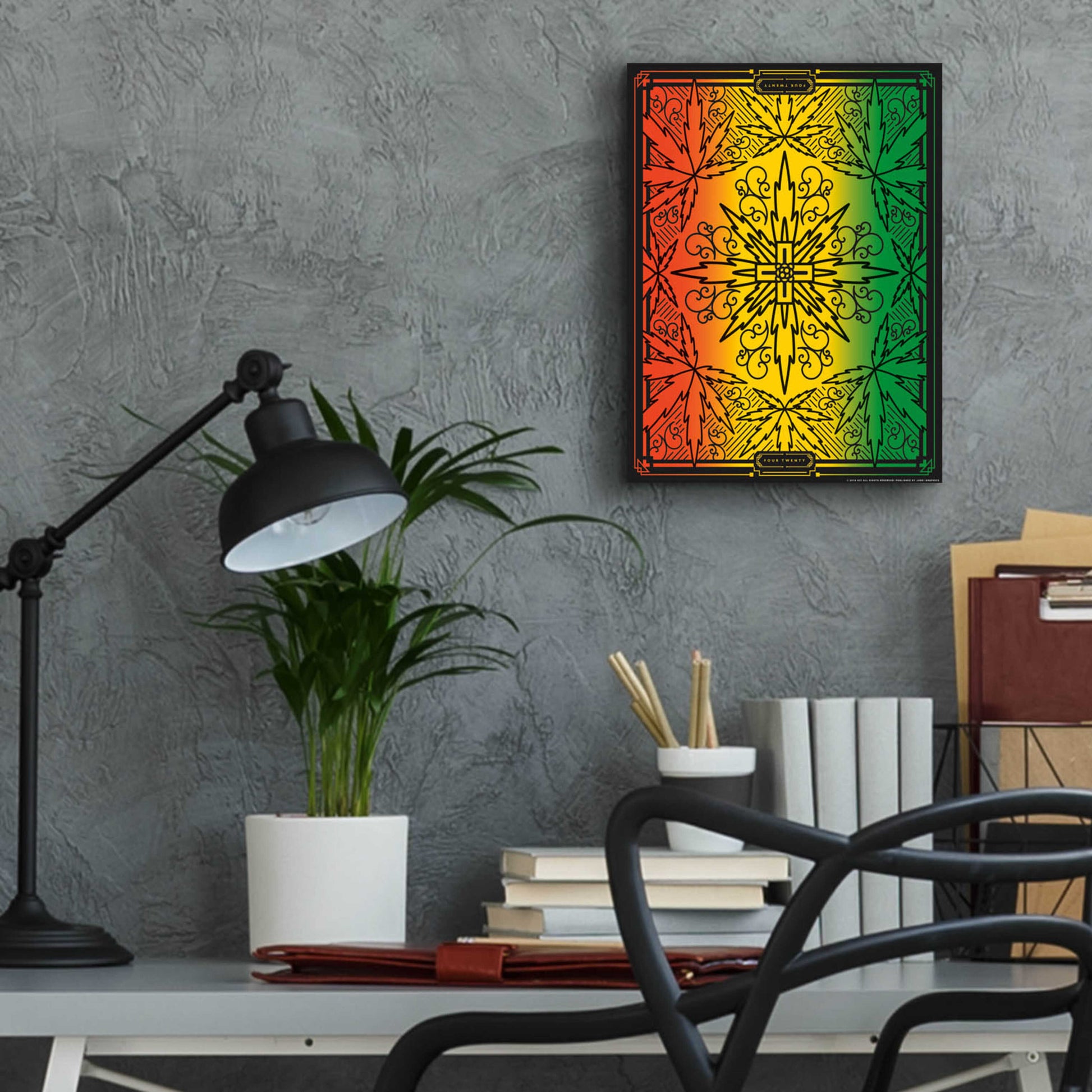 Epic Art '420 Rasta' by JJ Brando, Acrylic Glass Wall Art,12x16