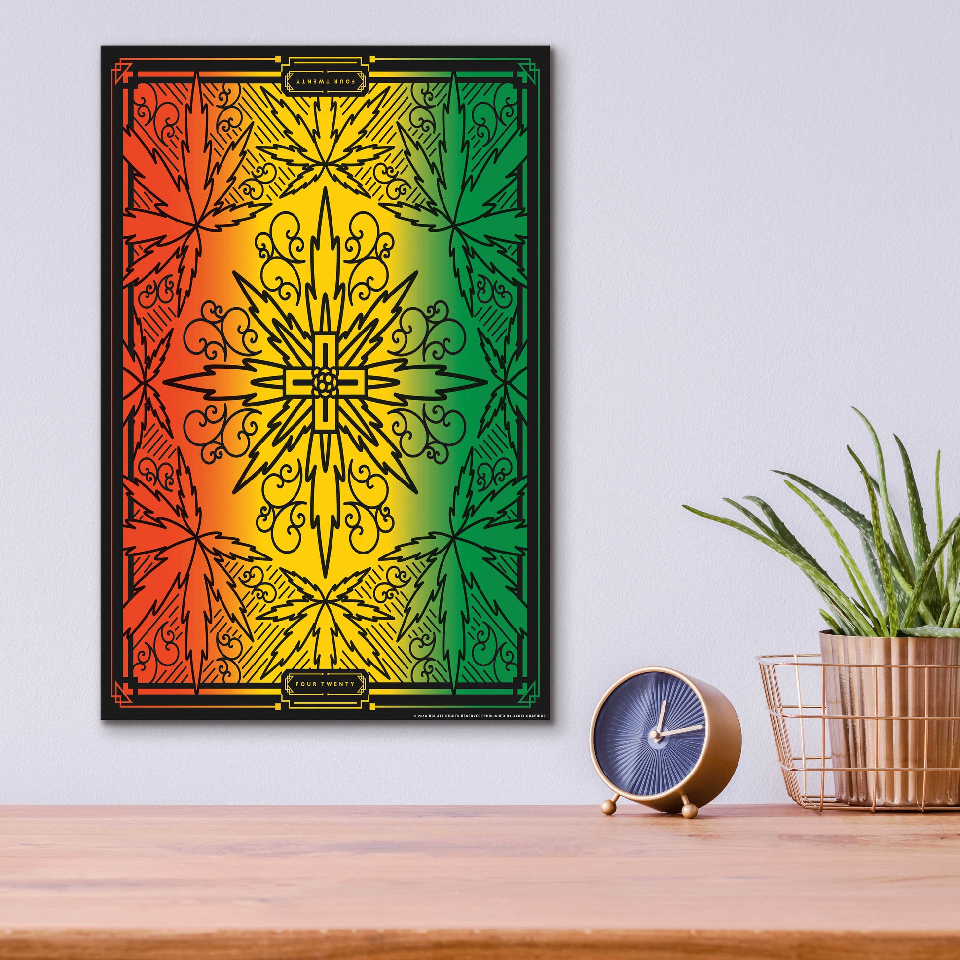 Epic Art '420 Rasta' by JJ Brando, Acrylic Glass Wall Art,12x16