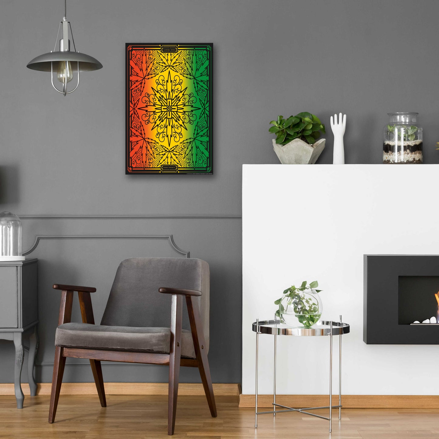 Epic Art '420 Rasta' by JJ Brando, Acrylic Glass Wall Art,16x24