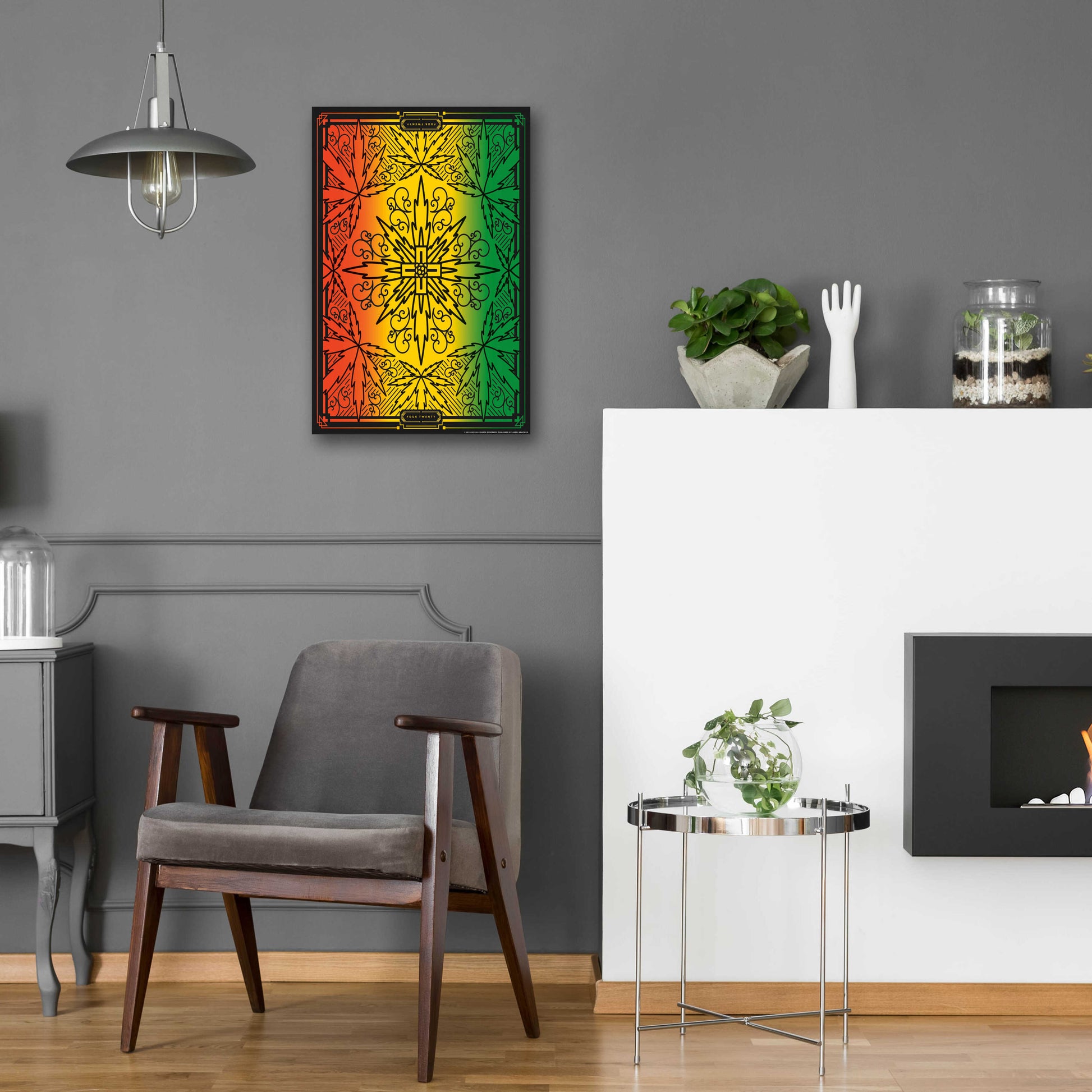 Epic Art '420 Rasta' by JJ Brando, Acrylic Glass Wall Art,16x24
