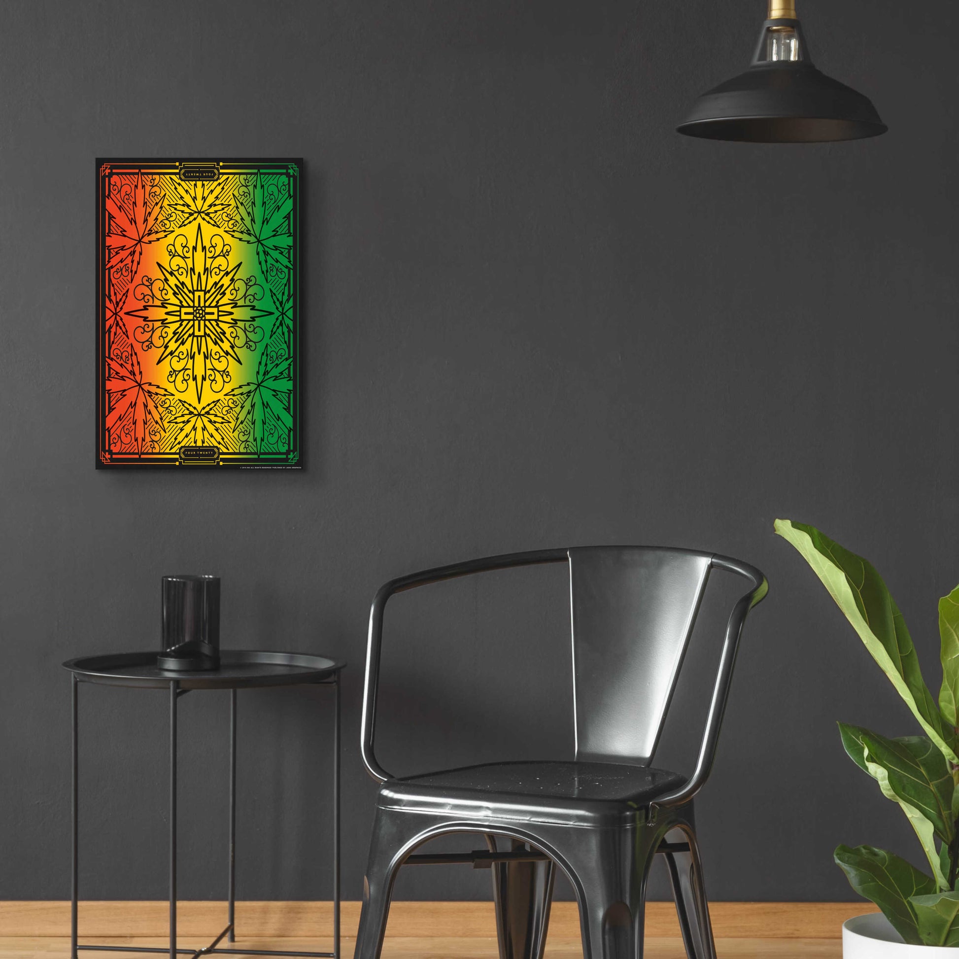 Epic Art '420 Rasta' by JJ Brando, Acrylic Glass Wall Art,16x24