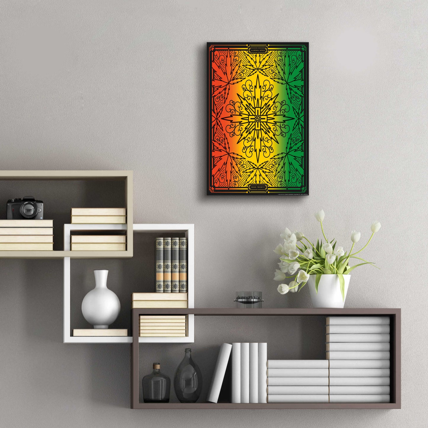 Epic Art '420 Rasta' by JJ Brando, Acrylic Glass Wall Art,16x24