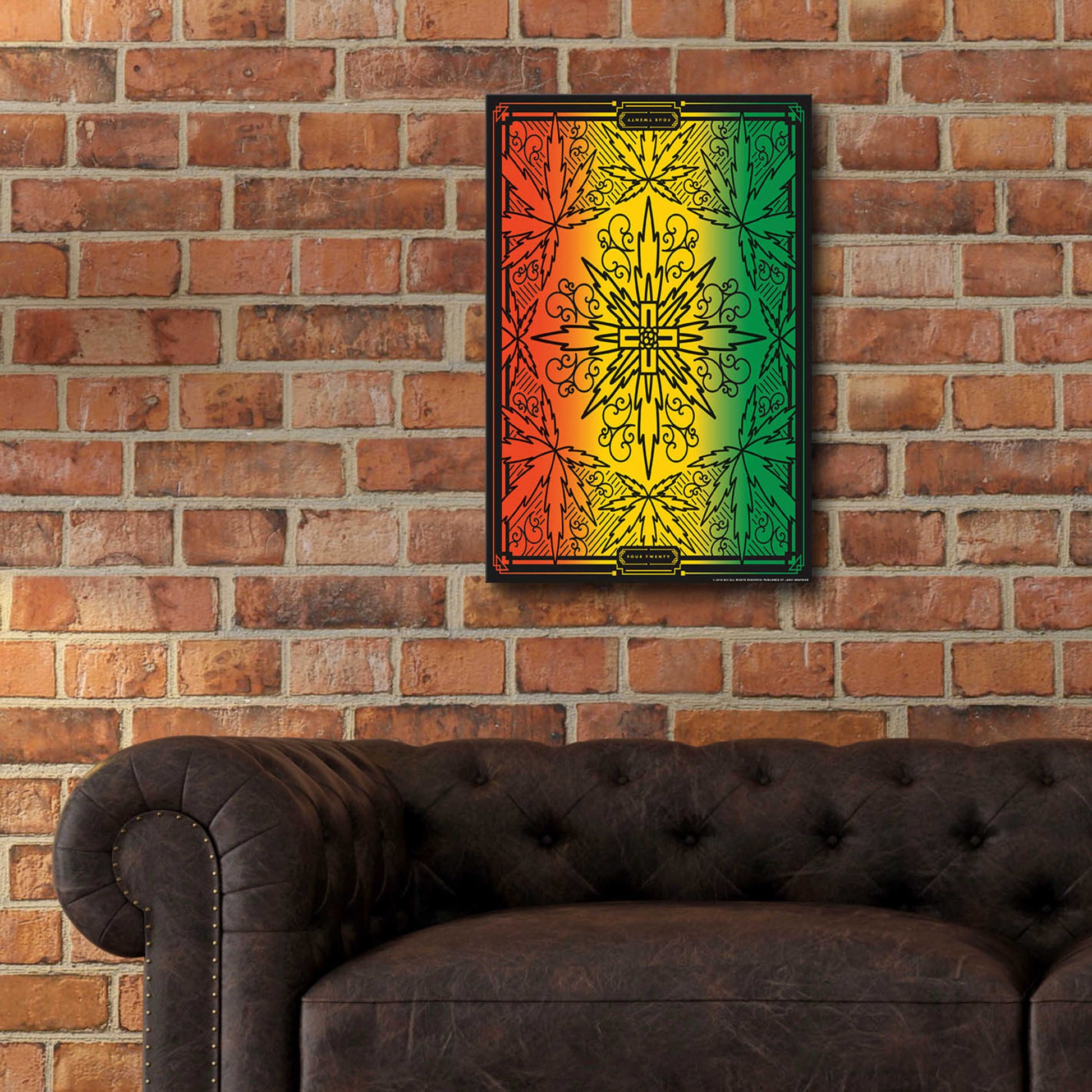 Epic Art '420 Rasta' by JJ Brando, Acrylic Glass Wall Art,16x24
