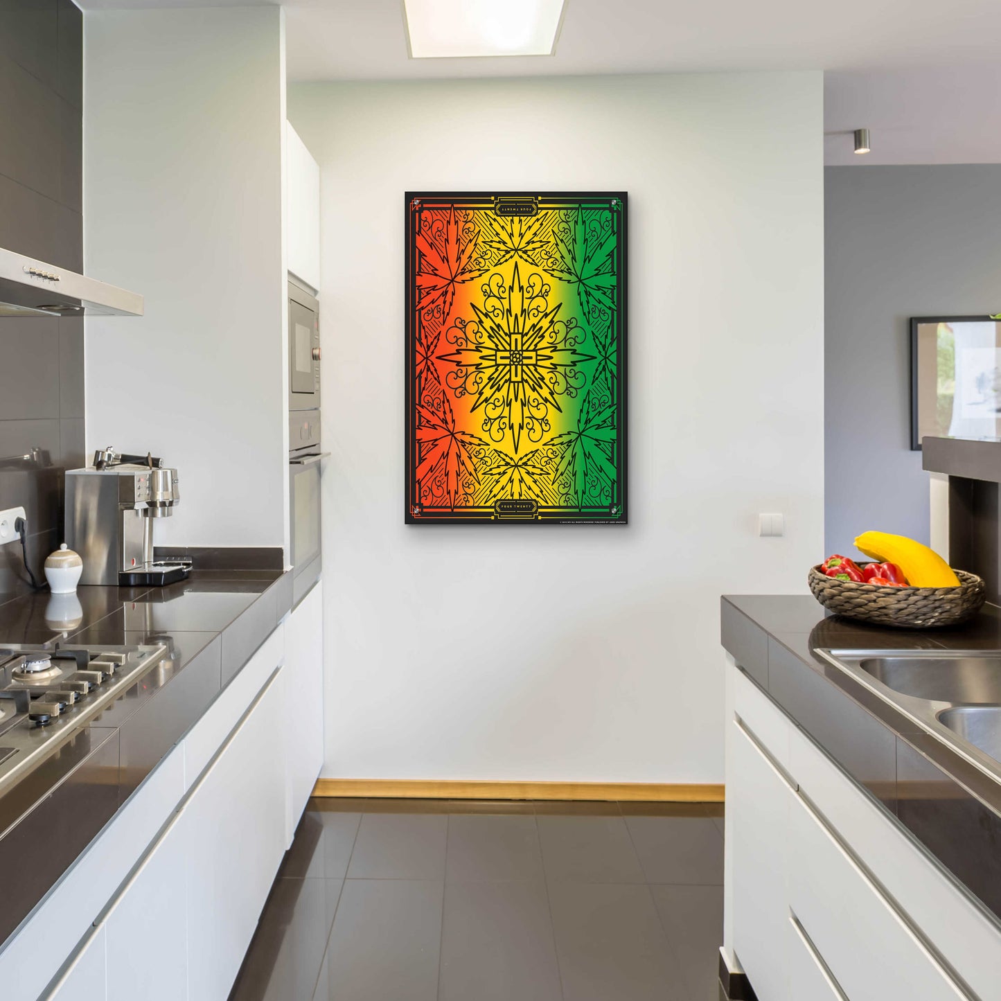 Epic Art '420 Rasta' by JJ Brando, Acrylic Glass Wall Art,24x36